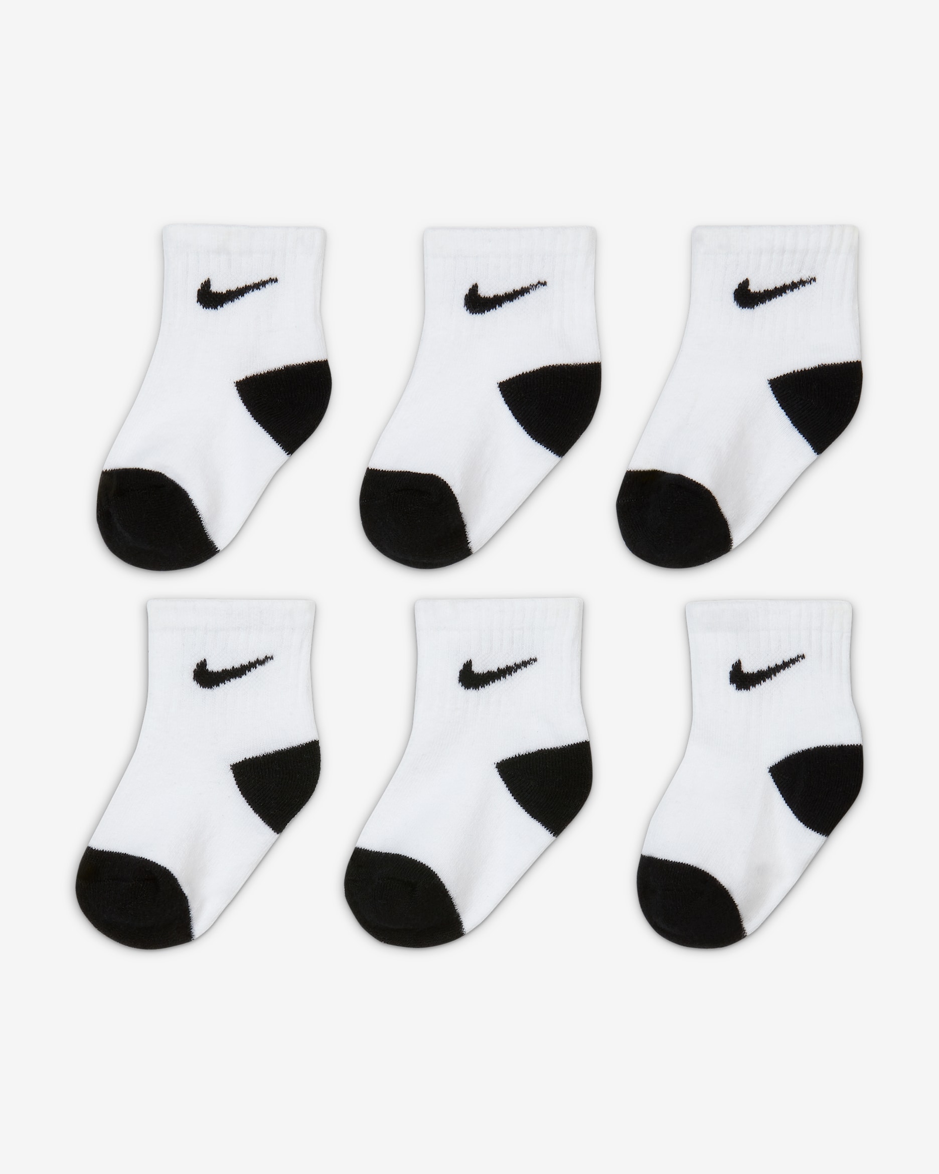 Calcetines para bebé (6 pares) Nike Pop Color Socks Box Set - Blanco/Negro