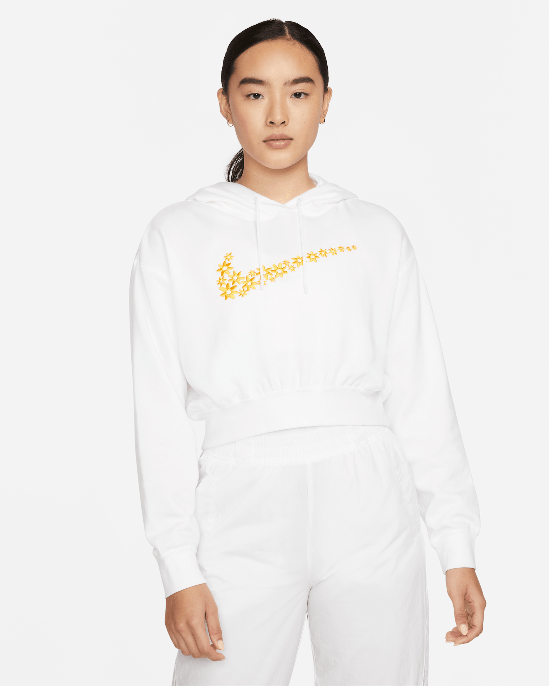 Nike Sportswear Women's Fleece Oversized Hoodie - White/Dark Sulphur