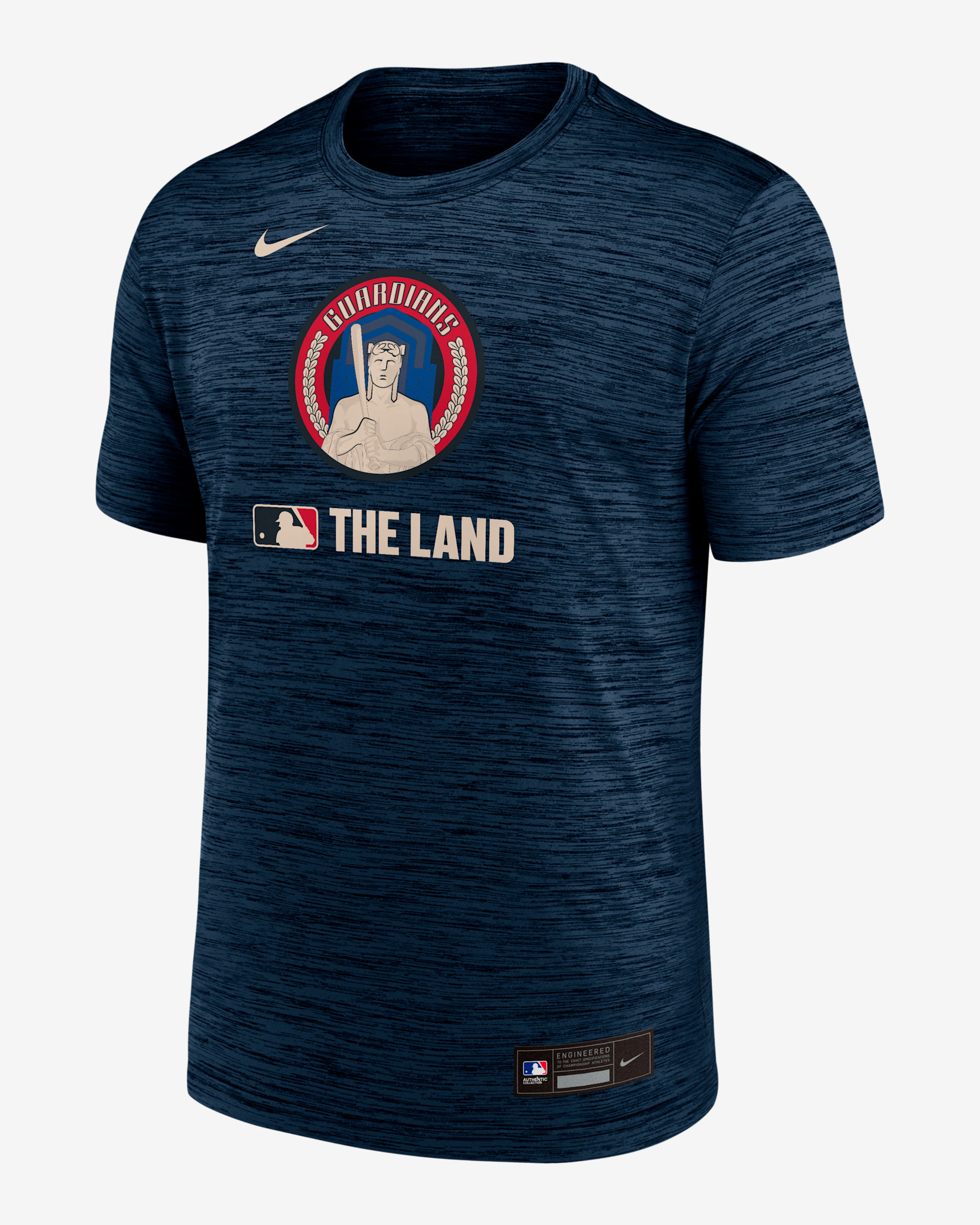 Cleveland Guardians Authentic Collection City Connect Velocity Men's Nike Dri-FIT MLB T-Shirt - Navy