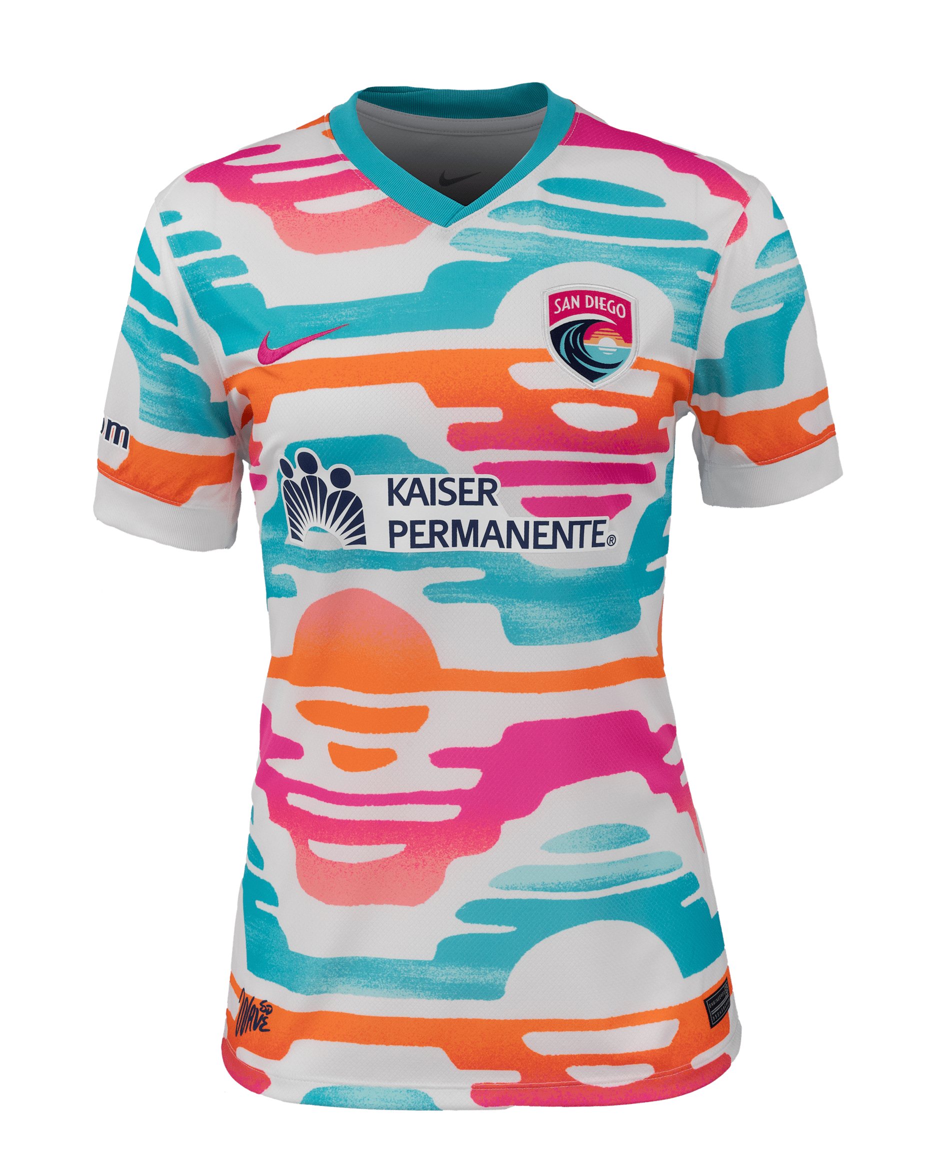 San Diego Wave FC 2025 Stadium Home Women's Nike Dri-FIT NWSL Replica Jersey - White/Turquoise Blue