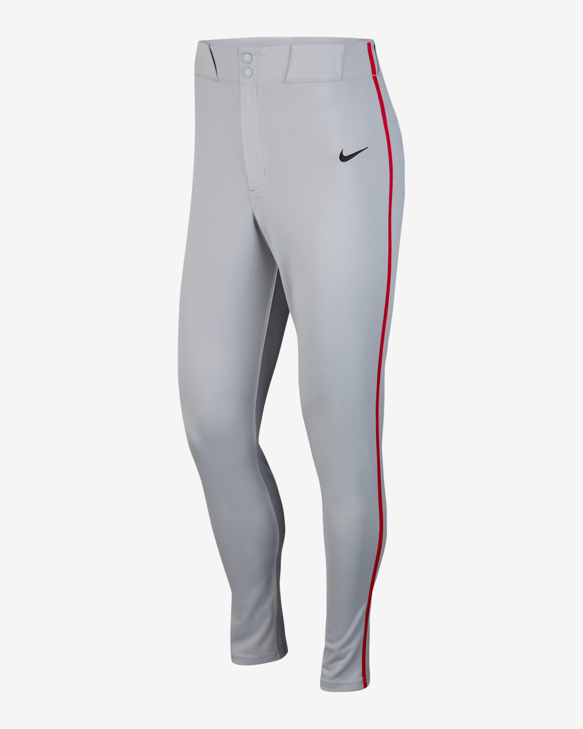 Nike Vapor Select Men's Piped Baseball Pants - Wolf Grey/University Red/Black