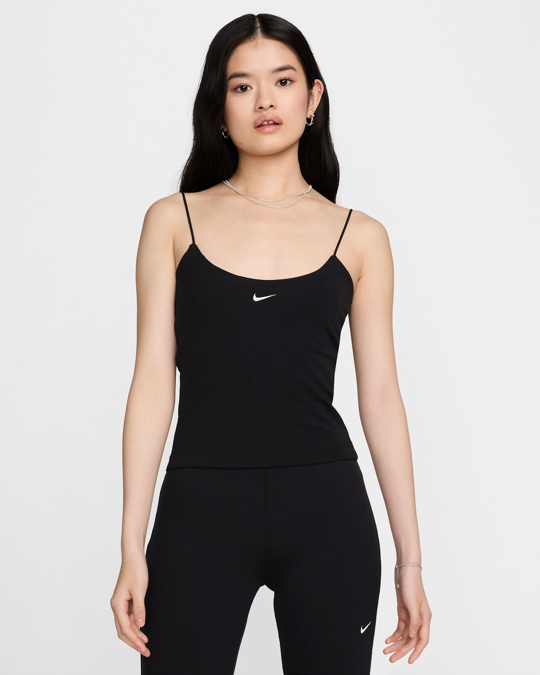 Nike Sportswear Chill Knit Women's Tight Cami Tank Top - Black/Sail