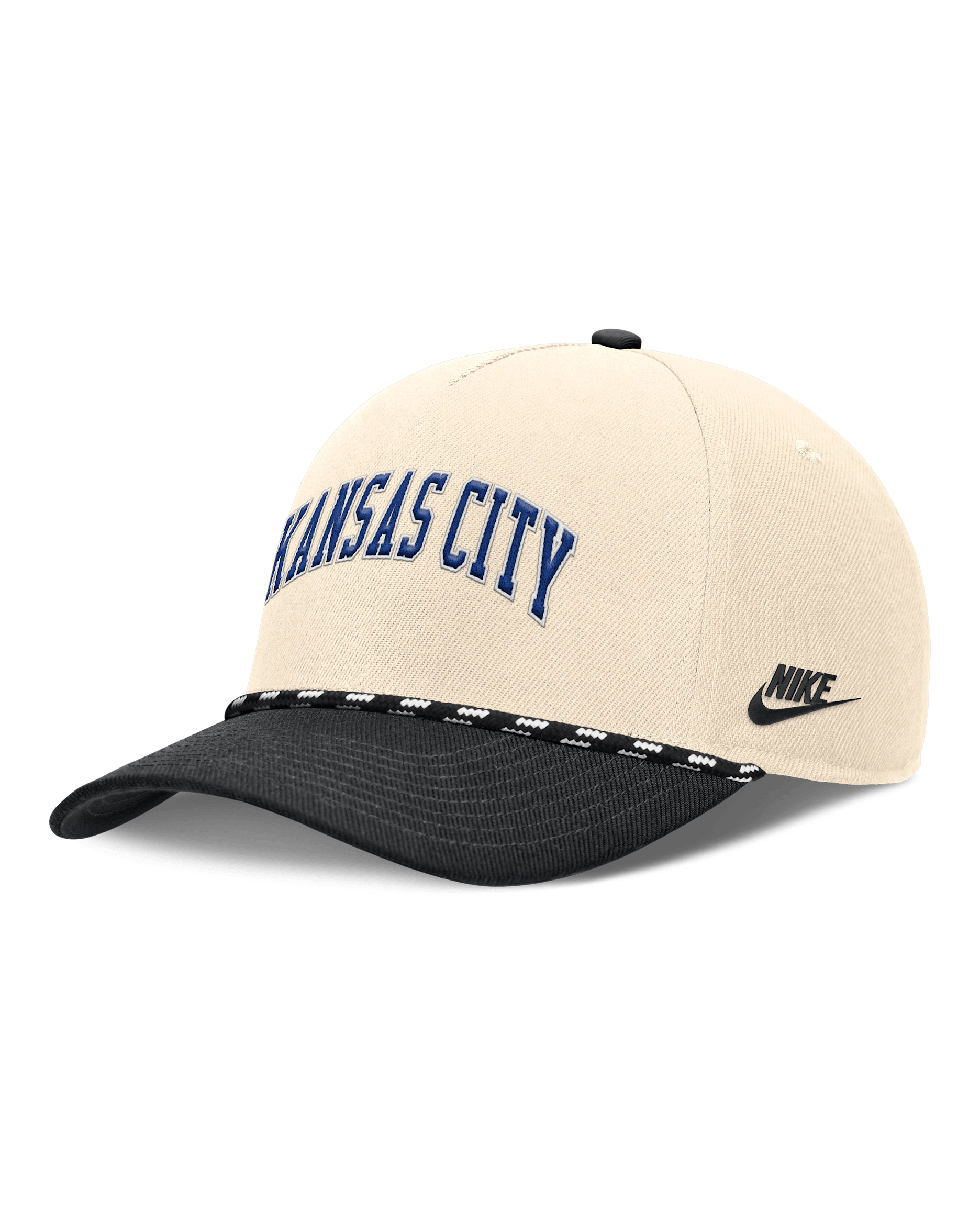 Kansas City Royals Rise Men's Nike MLB Adjustable Hat - Natural