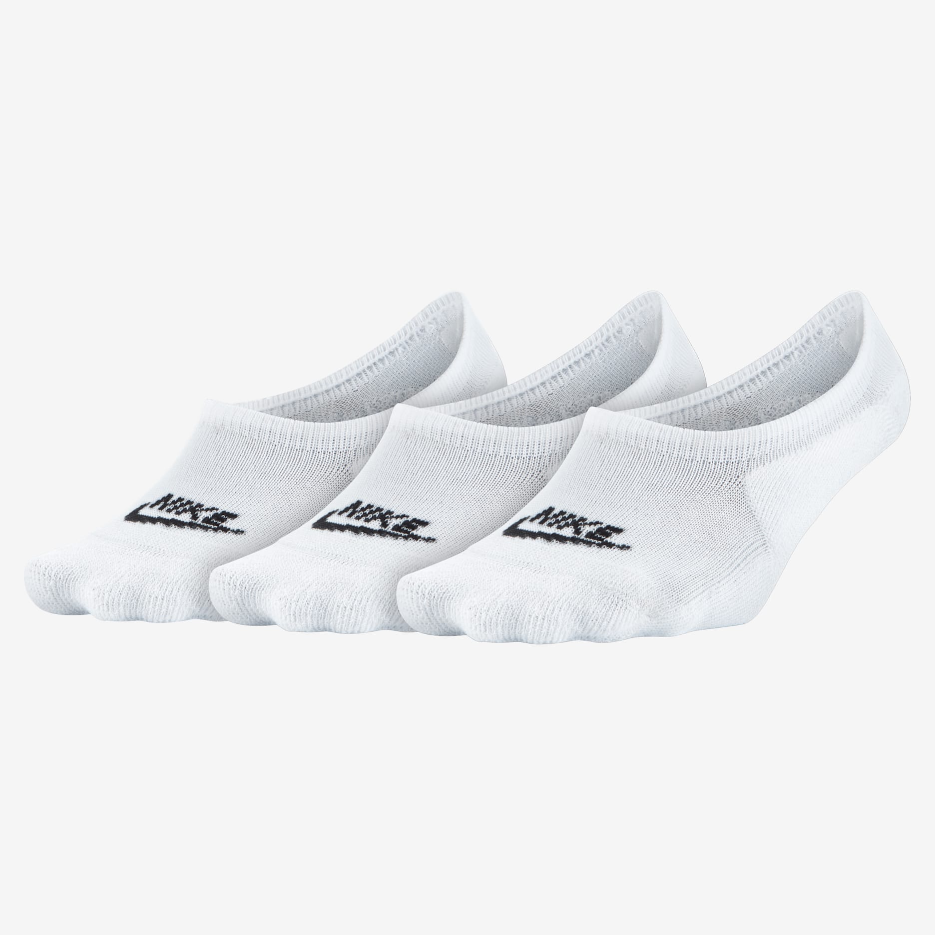 Nike Sportswear Footie Socks (3 Pair) - White/Black