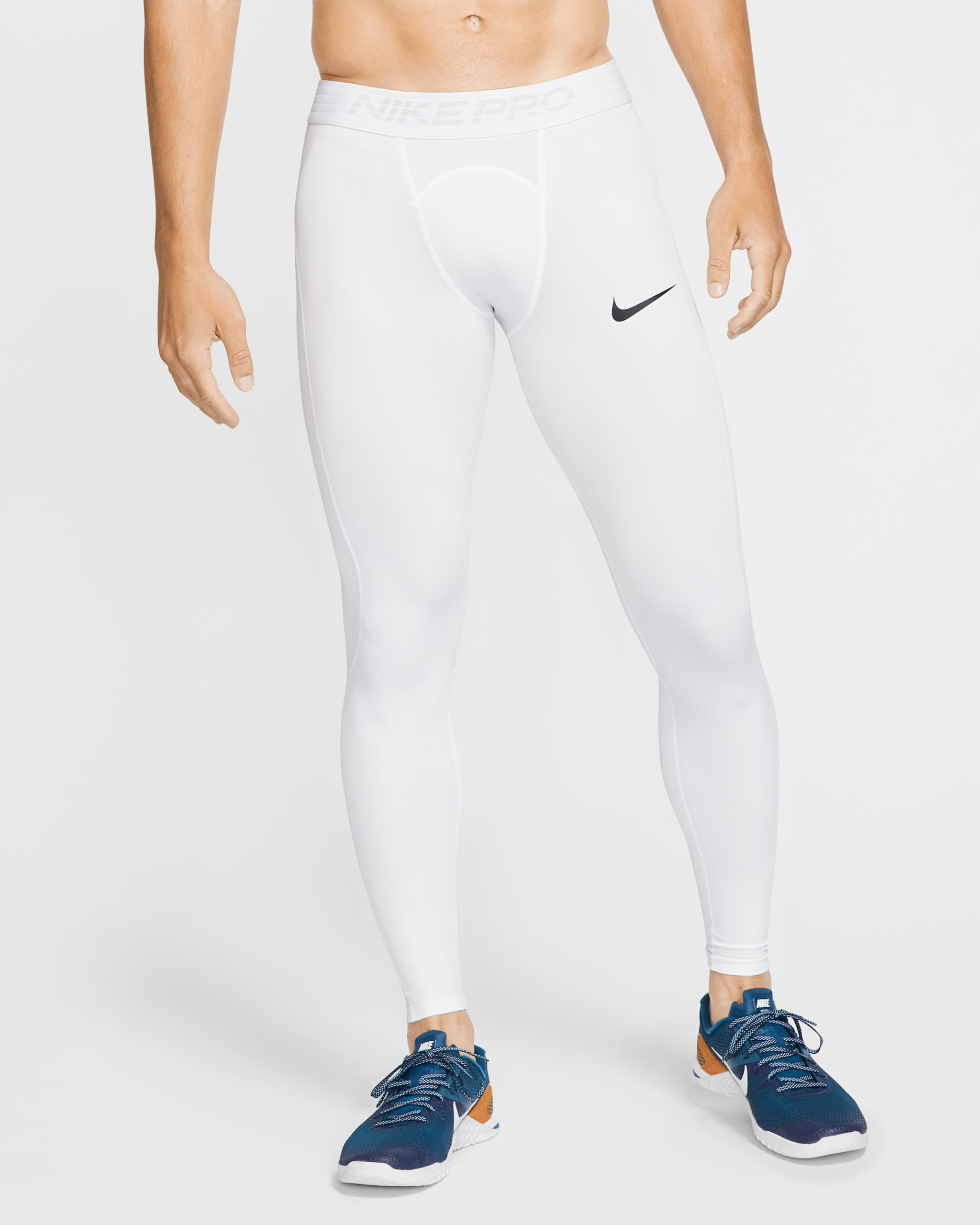 Nike Pro Men's Tights - White/Black