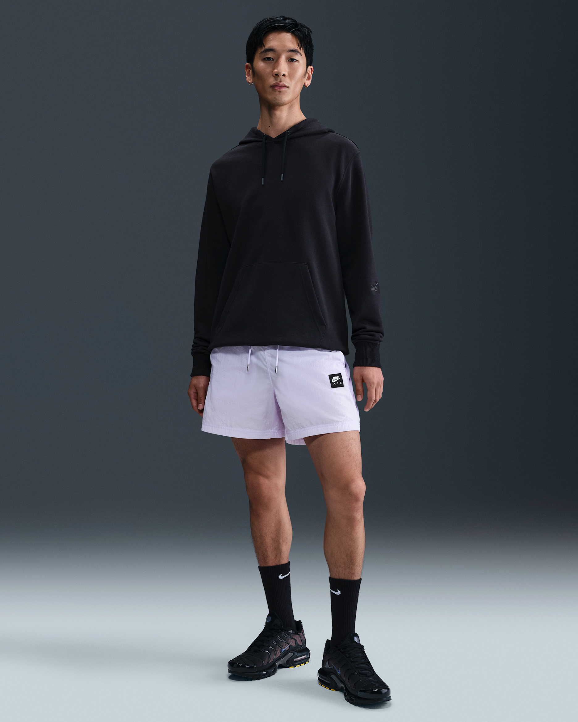 ナイキ エア メンズ ウーブン ショートパンツ - アメシストティント/ハイドランジア/ブラック