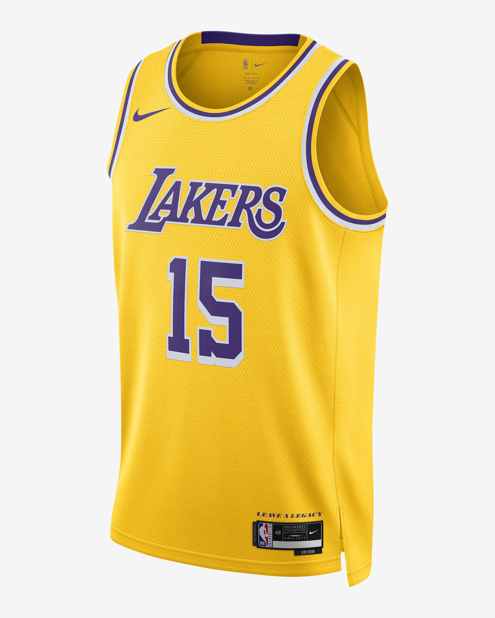 Los Angeles Lakers Icon Edition Men's Nike Dri-FIT NBA Swingman Jersey - Amarillo