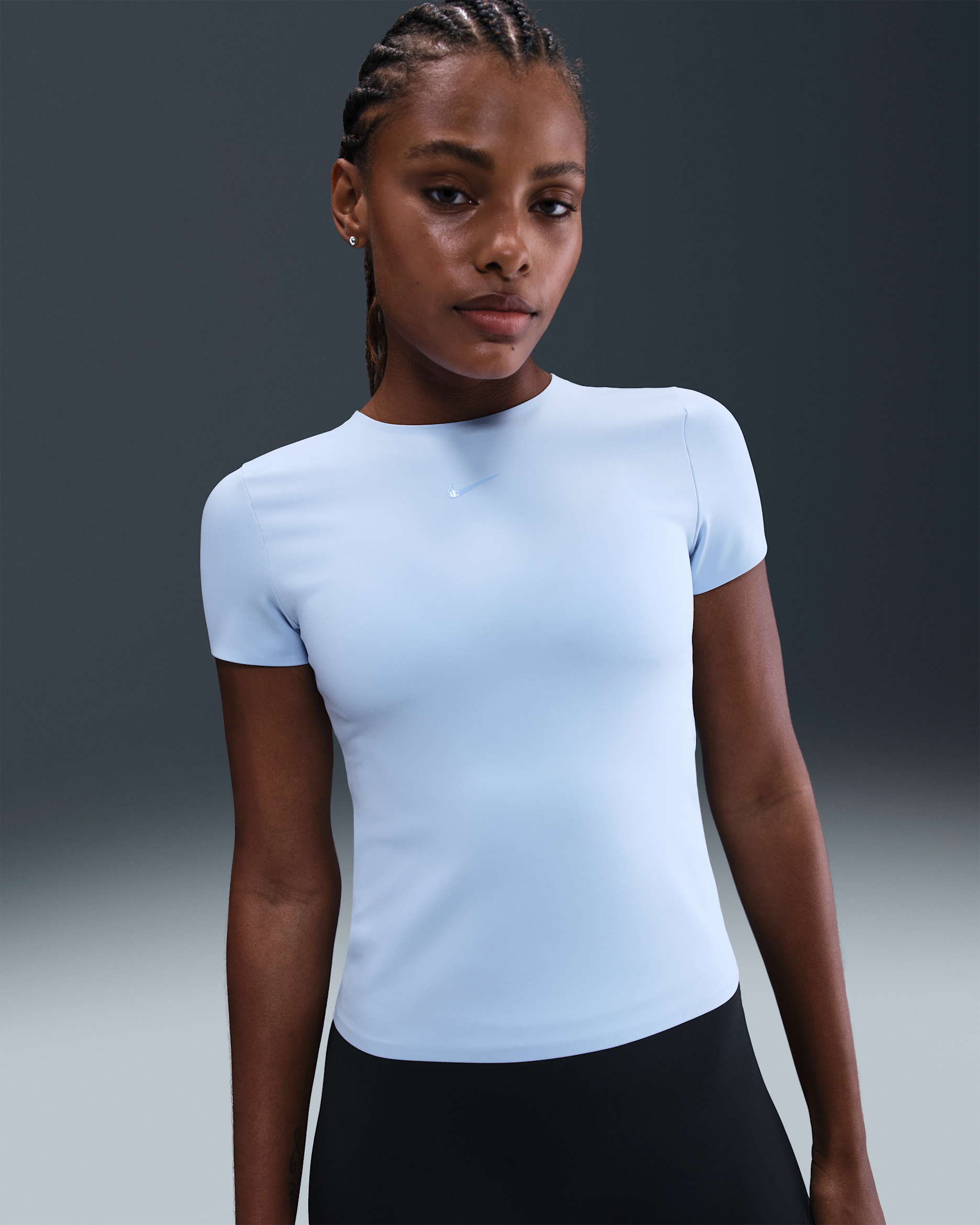 Nike Form Women's Short-Sleeve Top - Celestine Blue/Psychic Blue