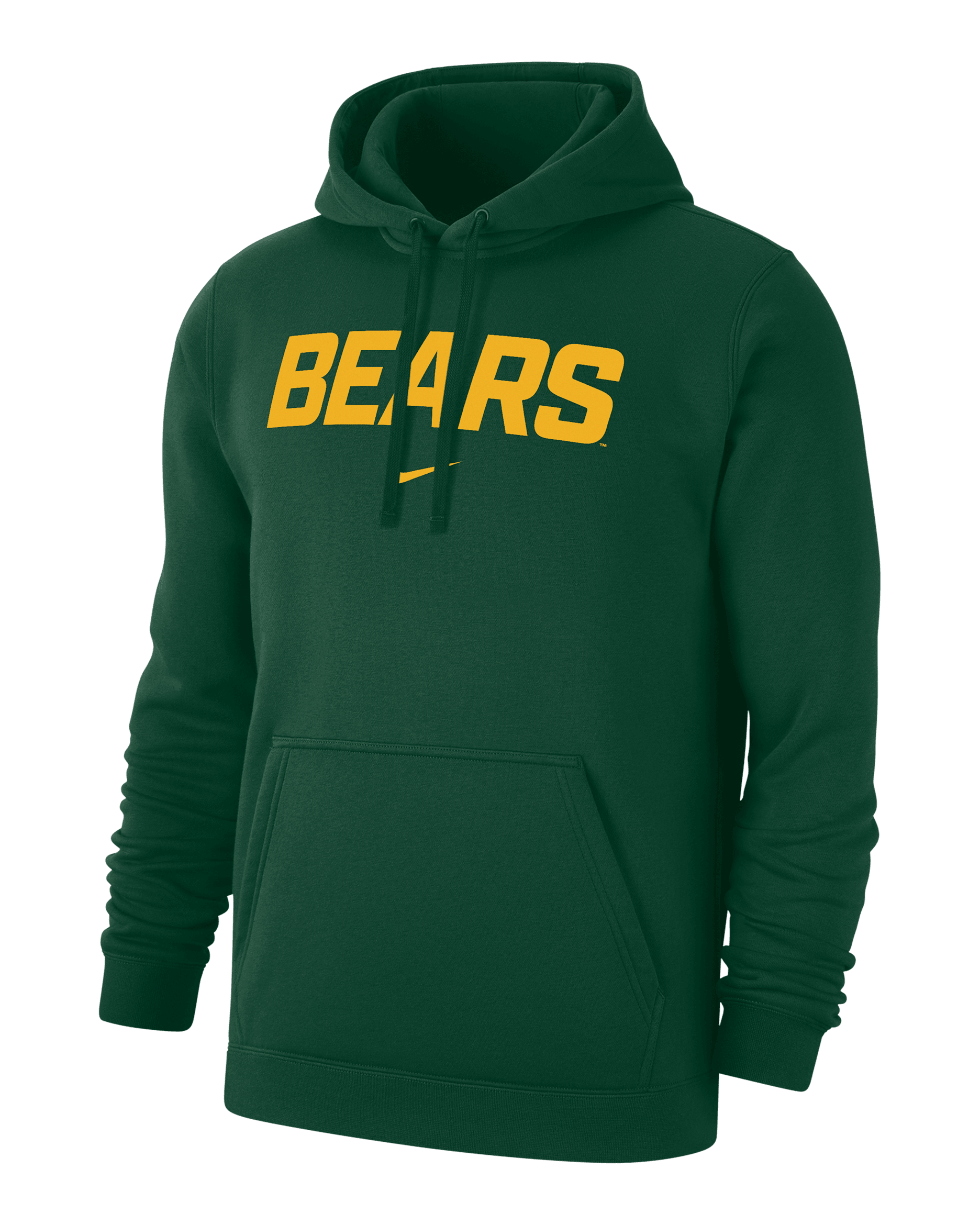 Baylor Club Fleece Men's Nike College Pullover Hoodie - Gorge Green