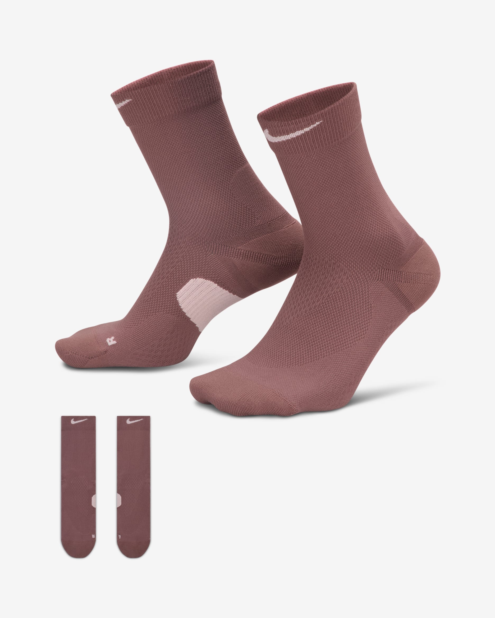 Chaussettes mi-mollet Nike Running Midweight (1 paire) - Tattoo/Particle Rose/Particle Rose