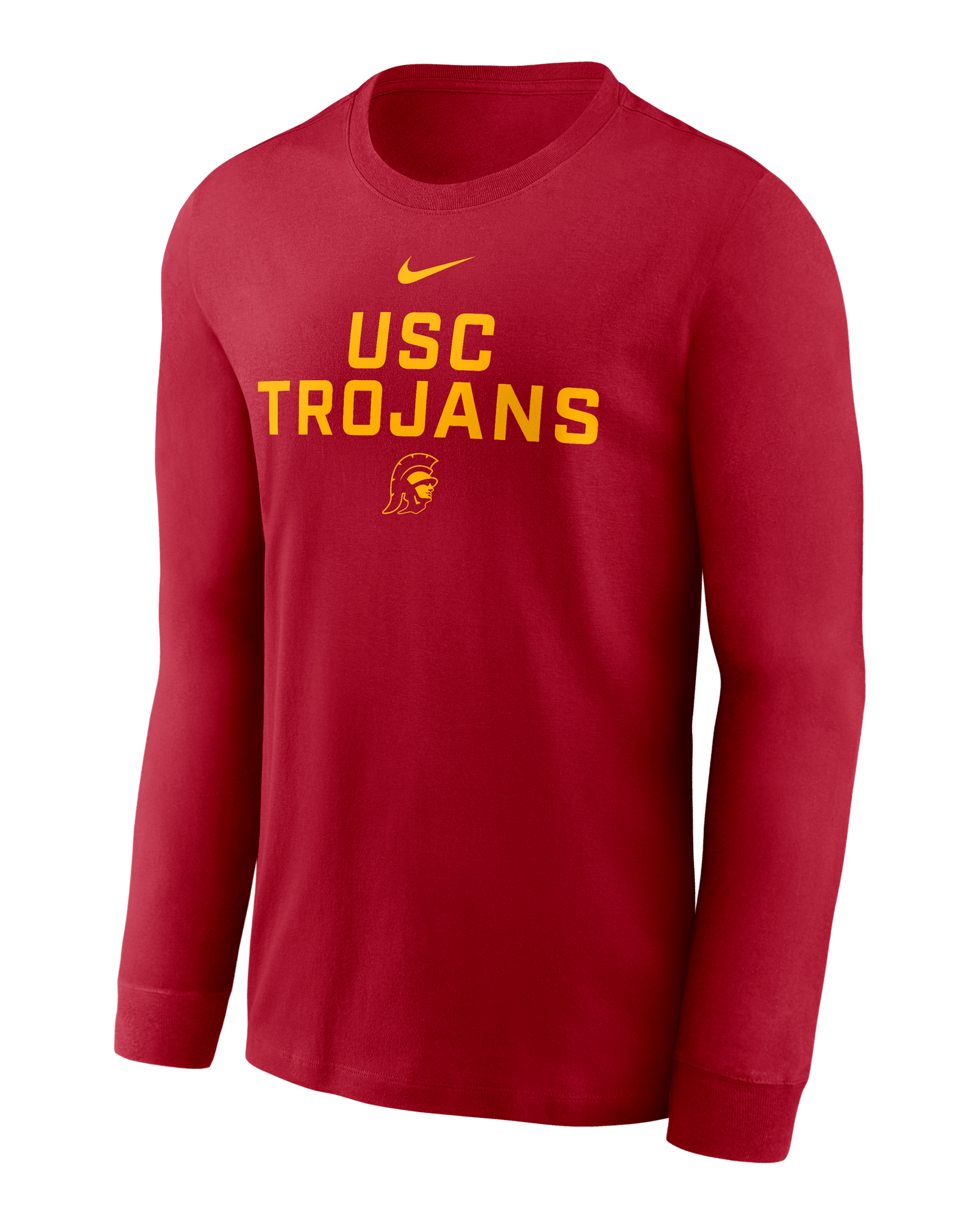 Playera de manga larga universitaria Nike Dri-FIT para hombre USC Sideline - Carmesí