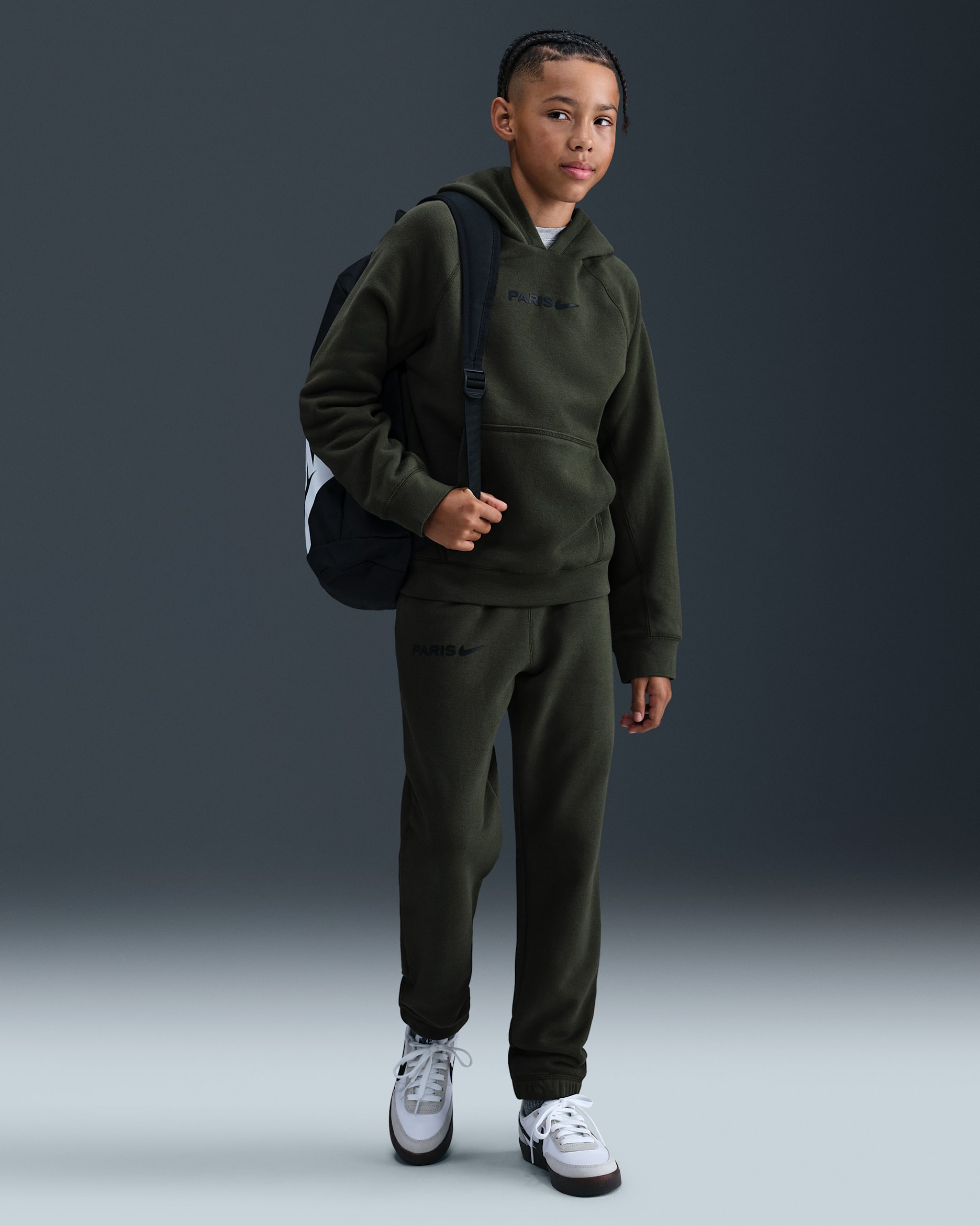 Paris Saint-Germain Air Older Kids' Nike Football Pants - Cargo Khaki/Black