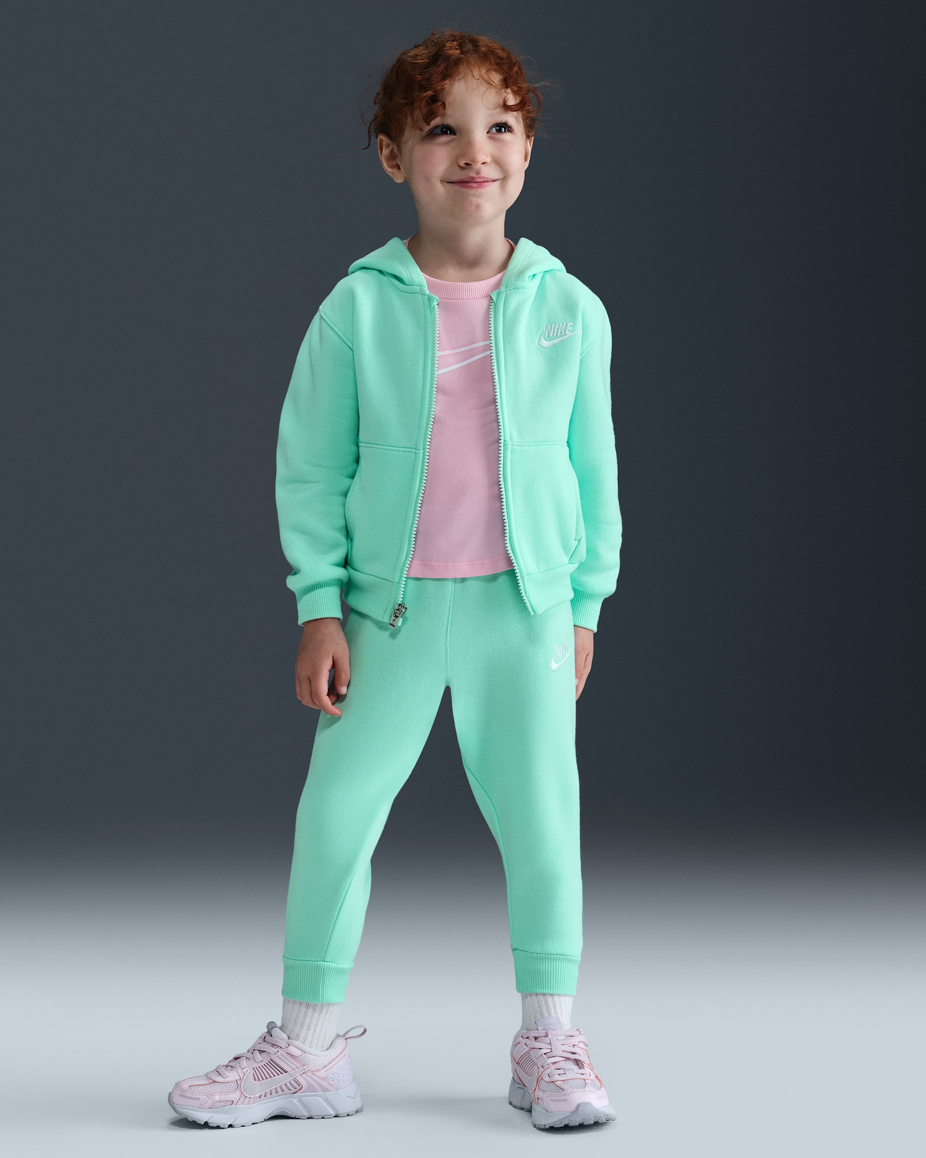 Nike Full-Zip Club Set Toddler 2-Piece Hoodie Set - Mint Foam
