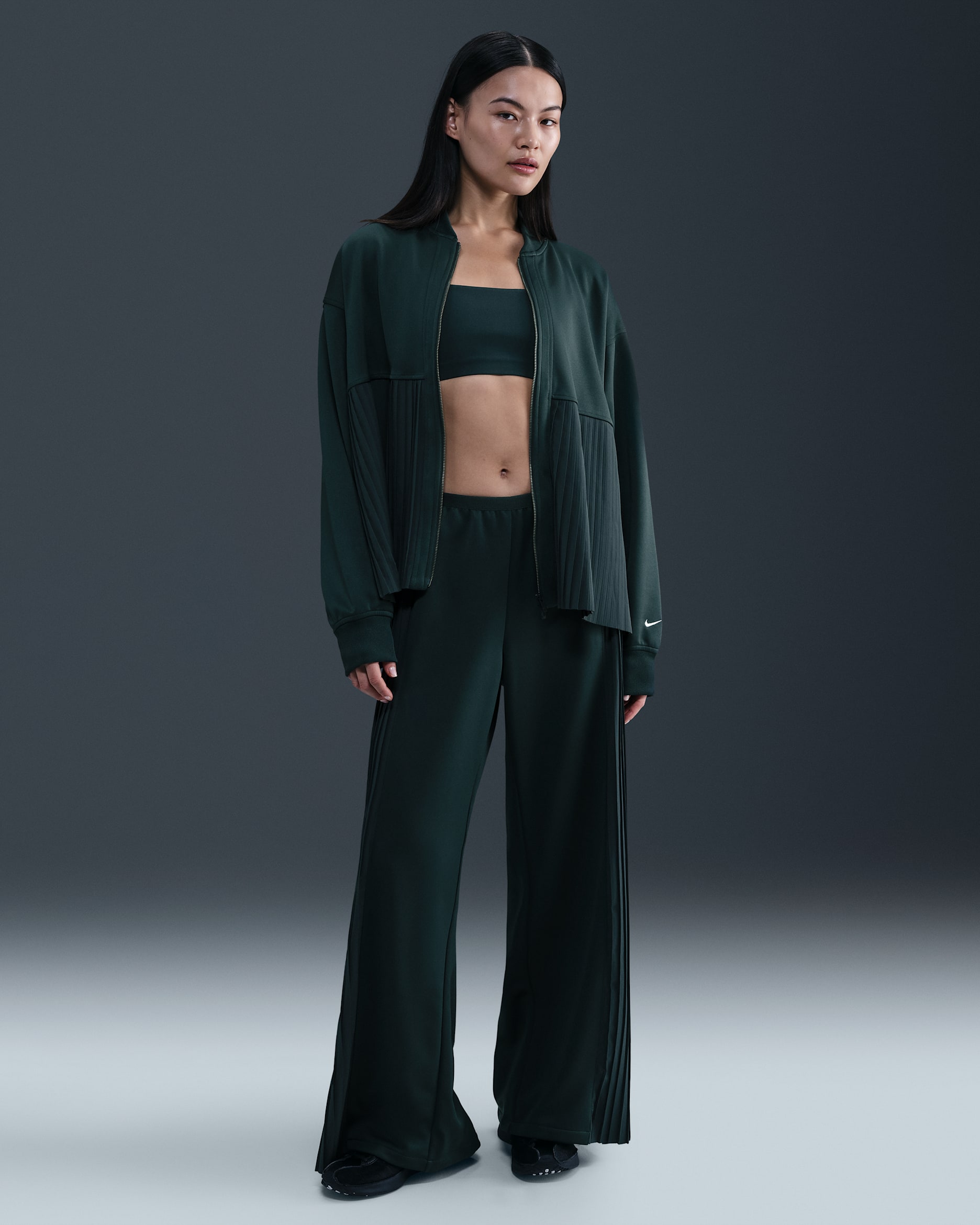 Nike Sportswear Women's Pleated Pants - Seaweed/Sail