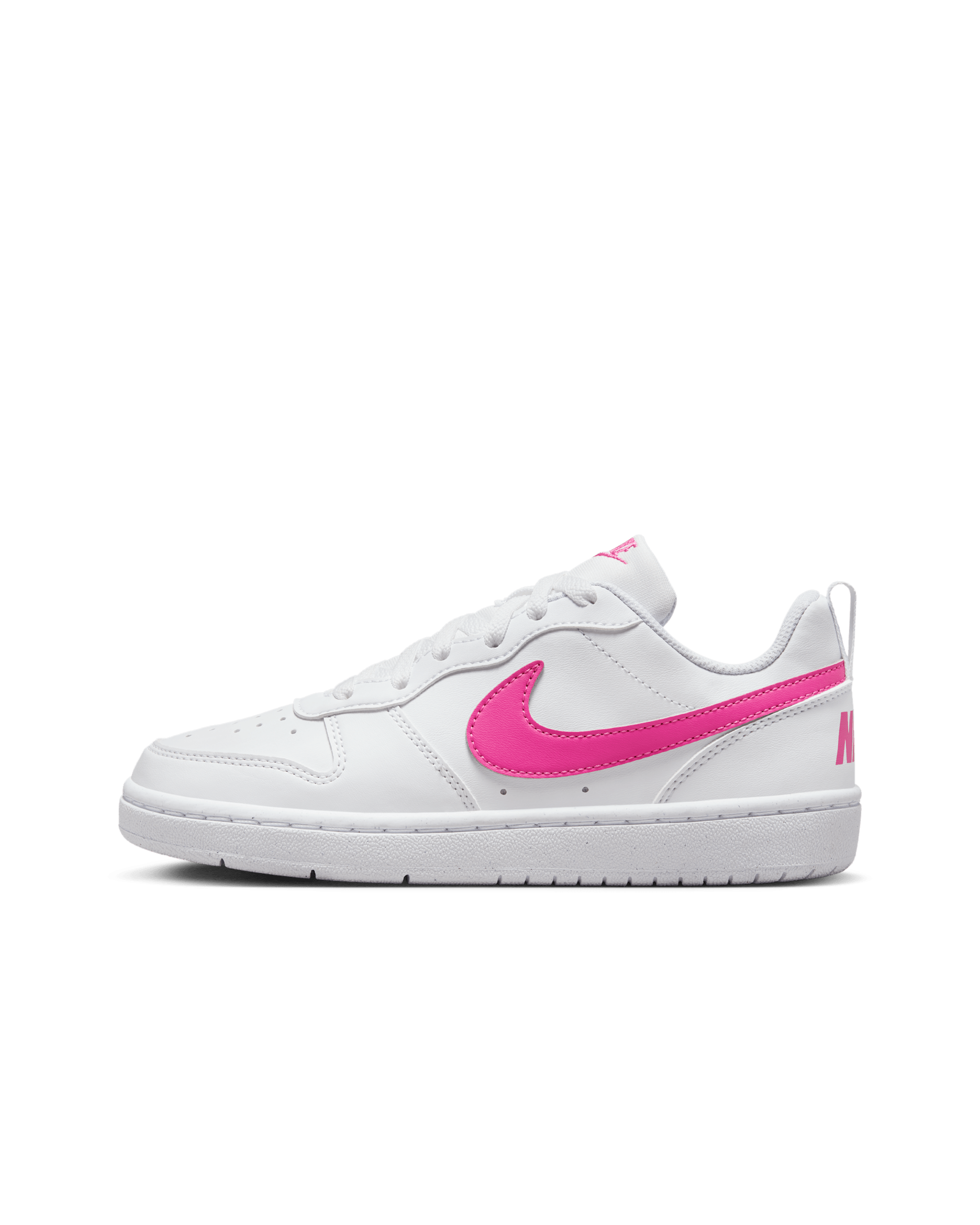 Nike Court Borough Low Recraft Older Kids' Shoes - White/Laser Fuchsia