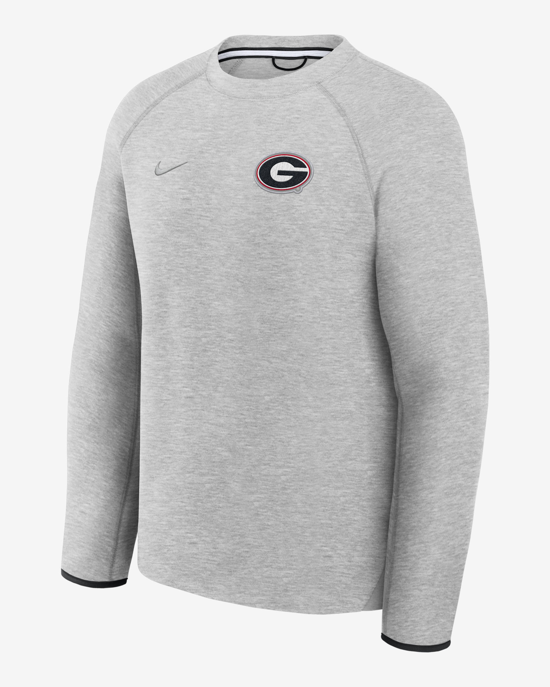 Sudadera de cuello redondo sin cierre universitaria Nike para hombre Georgia Tech Fleece - Gris