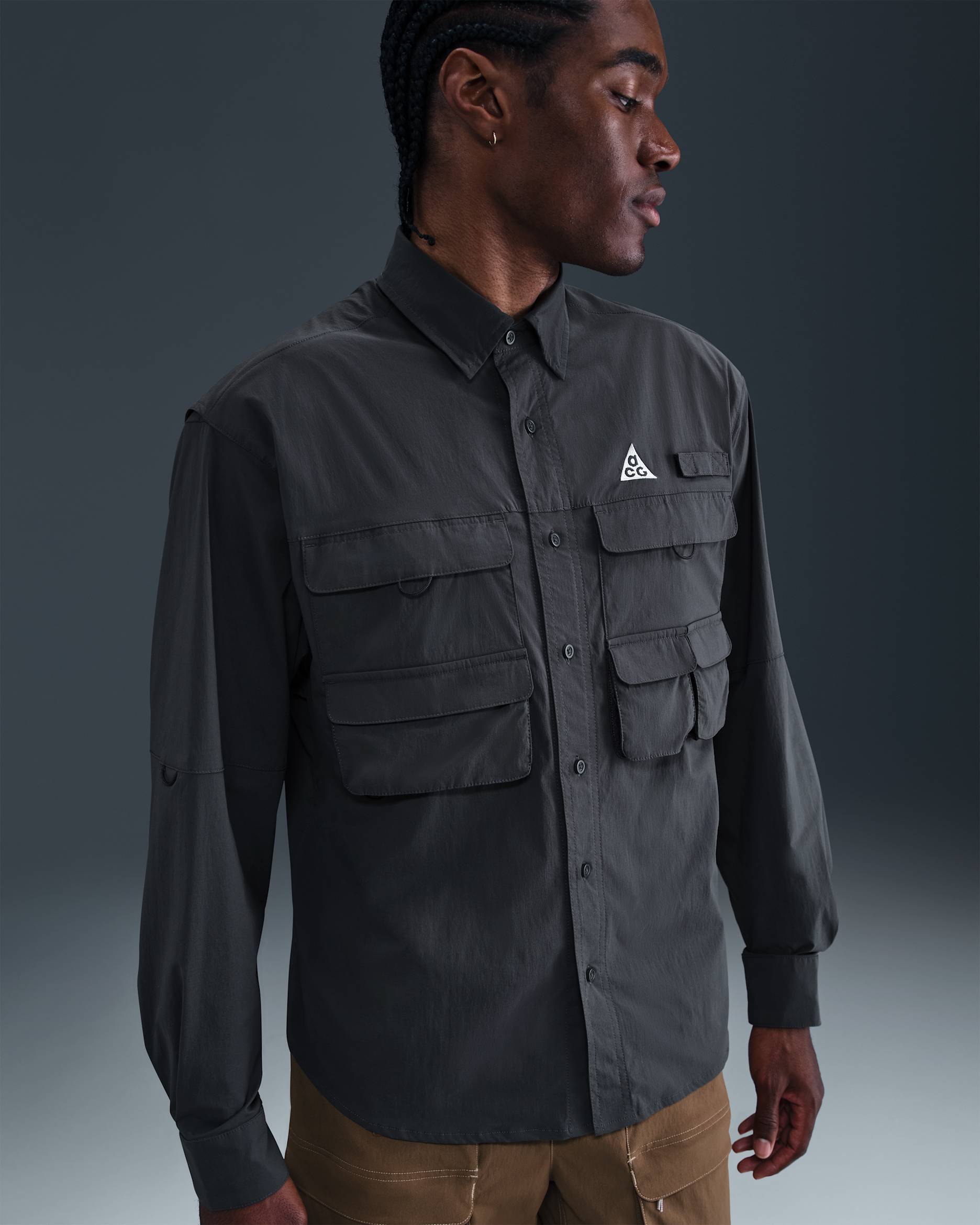 Nike ACG "Orb Weaver" Dri-FIT ADV UV Long-Sleeve Shirt - Anthracite/Summit White/Summit White