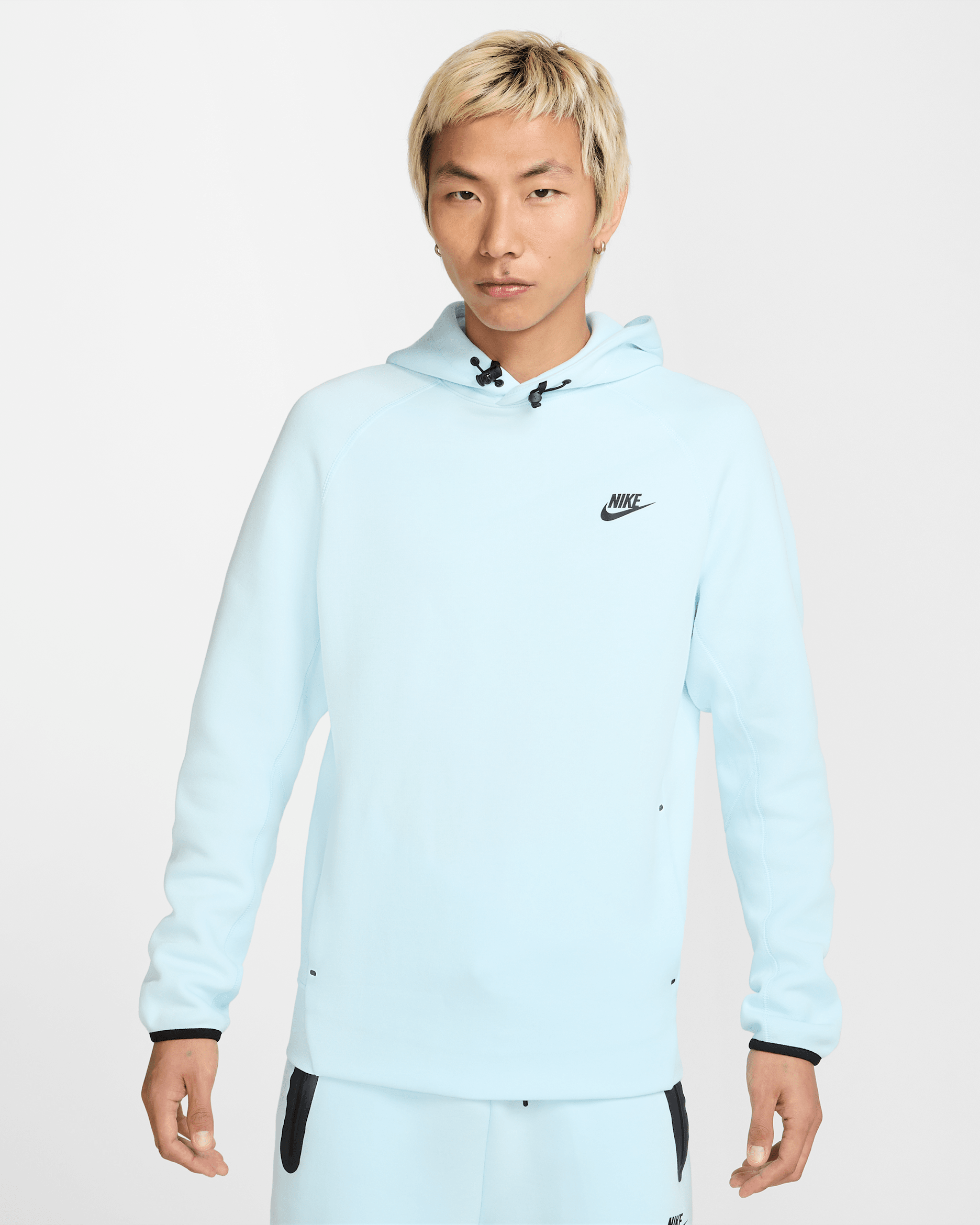 Nike Sportswear Tech Fleece Men's Pullover Hoodie - Glacier Blue/Black