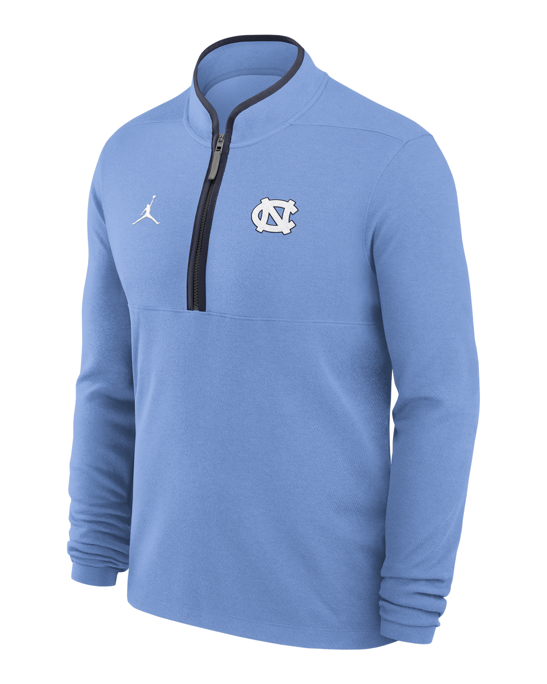 North Carolina Victory Men's Jordan Brand Dri-FIT College 1/2-Zip Long-Sleeve Top - Light Blue
