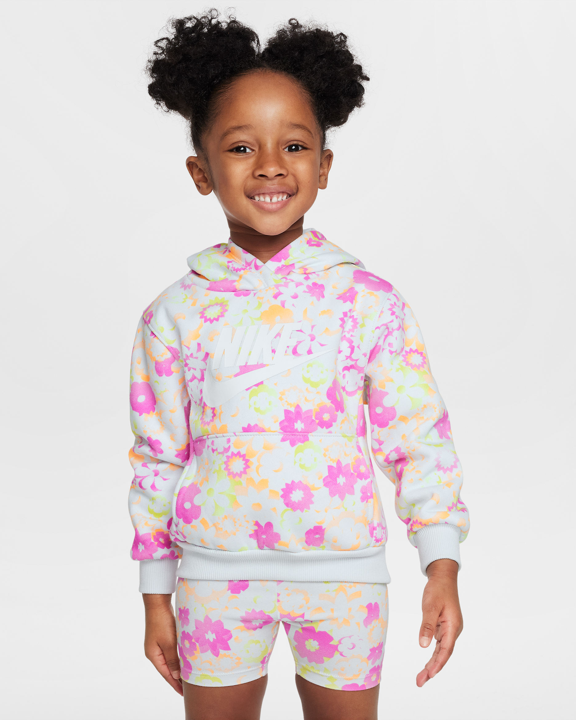 Sudadera con gorro sin cierre estampada para bebés Nike Flow-Ral - Platino puro