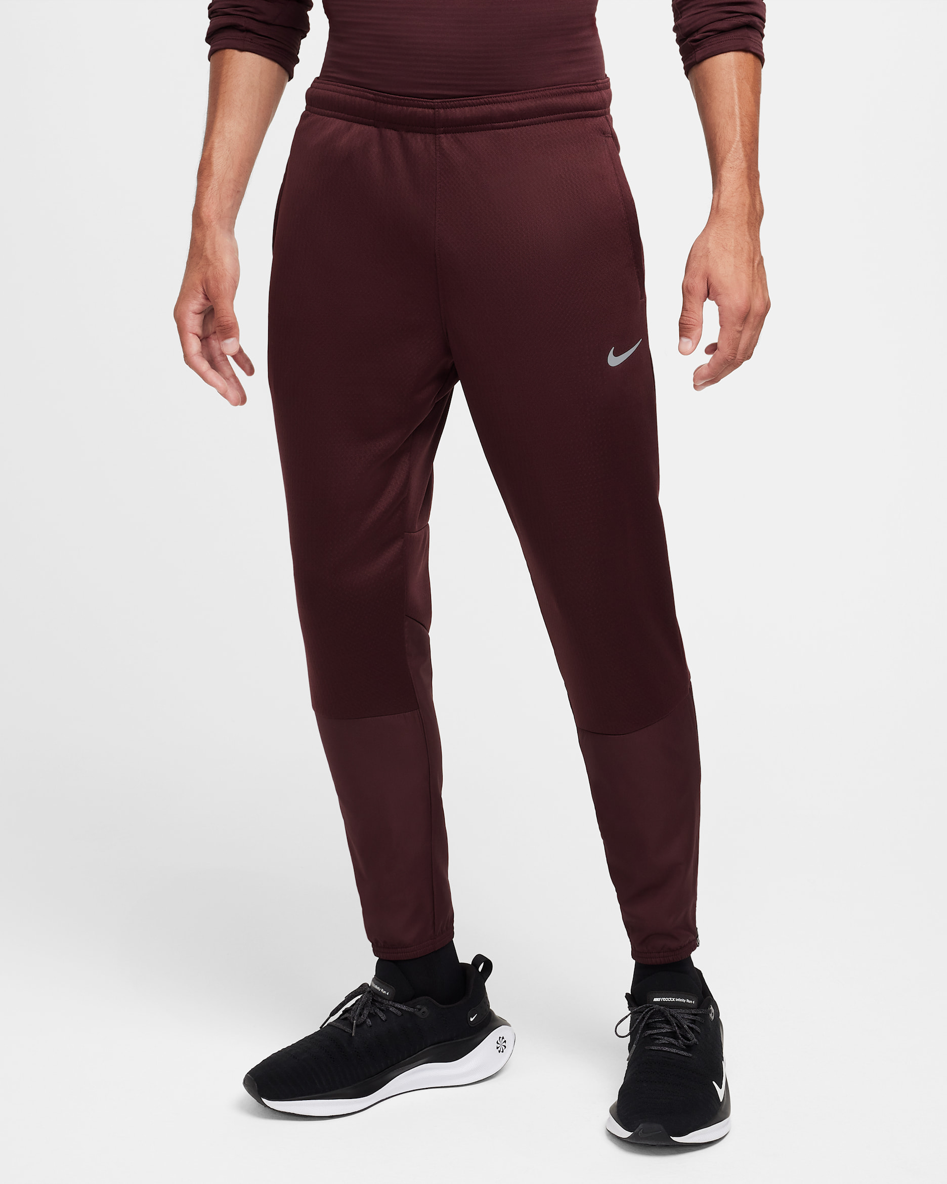 Pants de correr Therma-FIT repelentes al agua para hombre Nike Sphere Challenger - Burdeos enérgico/Negro