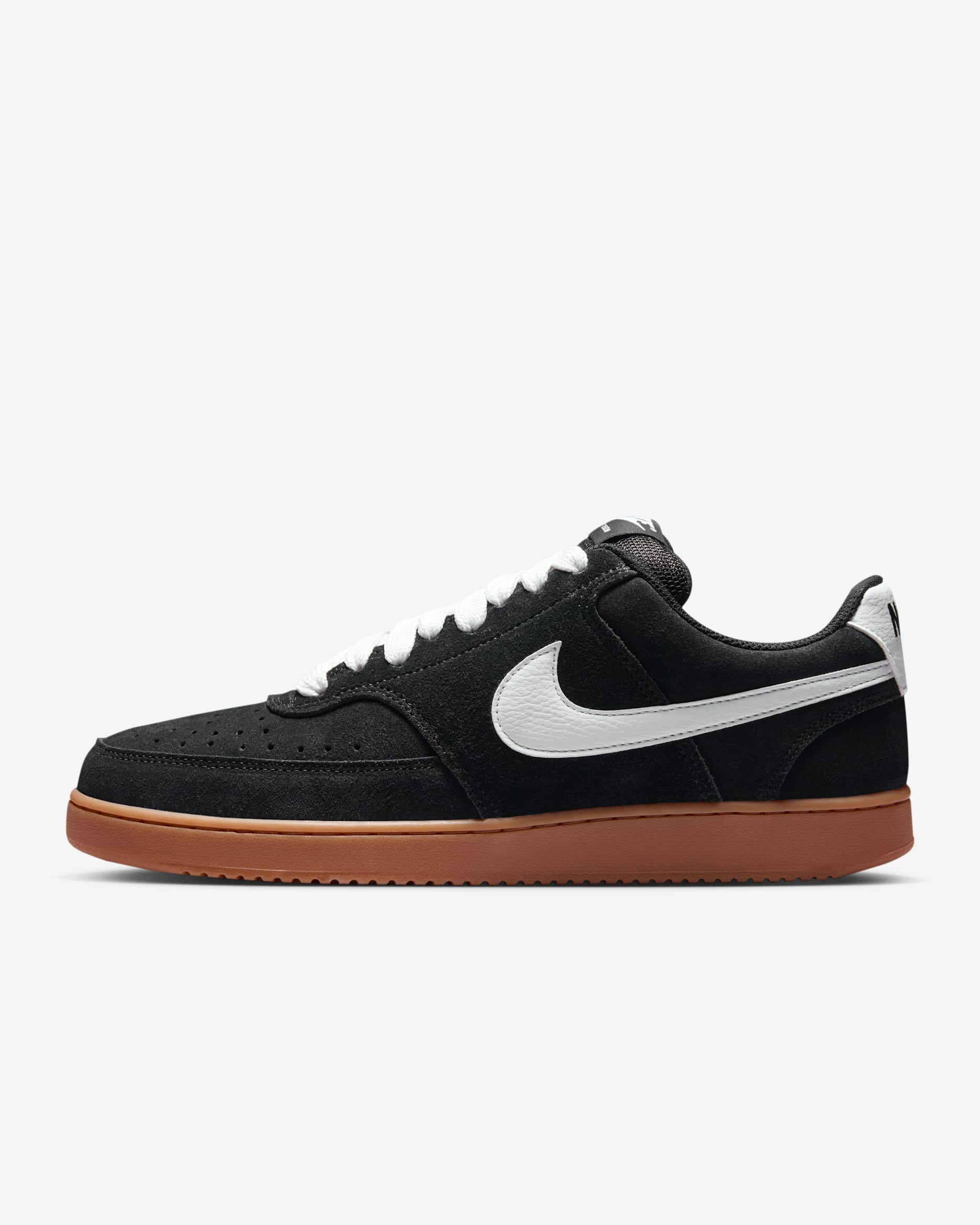 Nike Court Vision Low FL Men's Shoes - Black/Gum Medium Brown/White