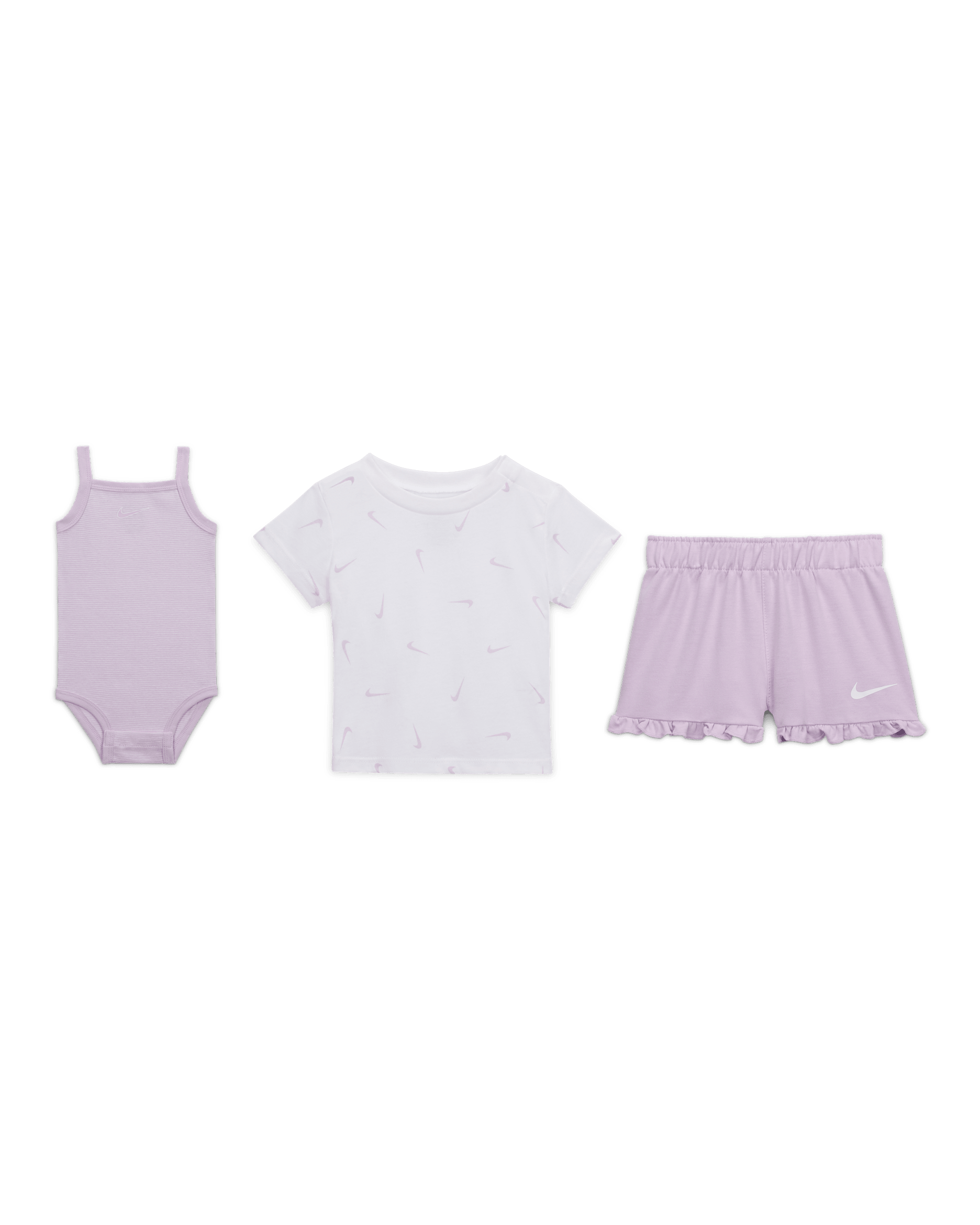 Nike Essentials Baby (0-9M) 2-Piece Ruffle Shorts Set - Doll
