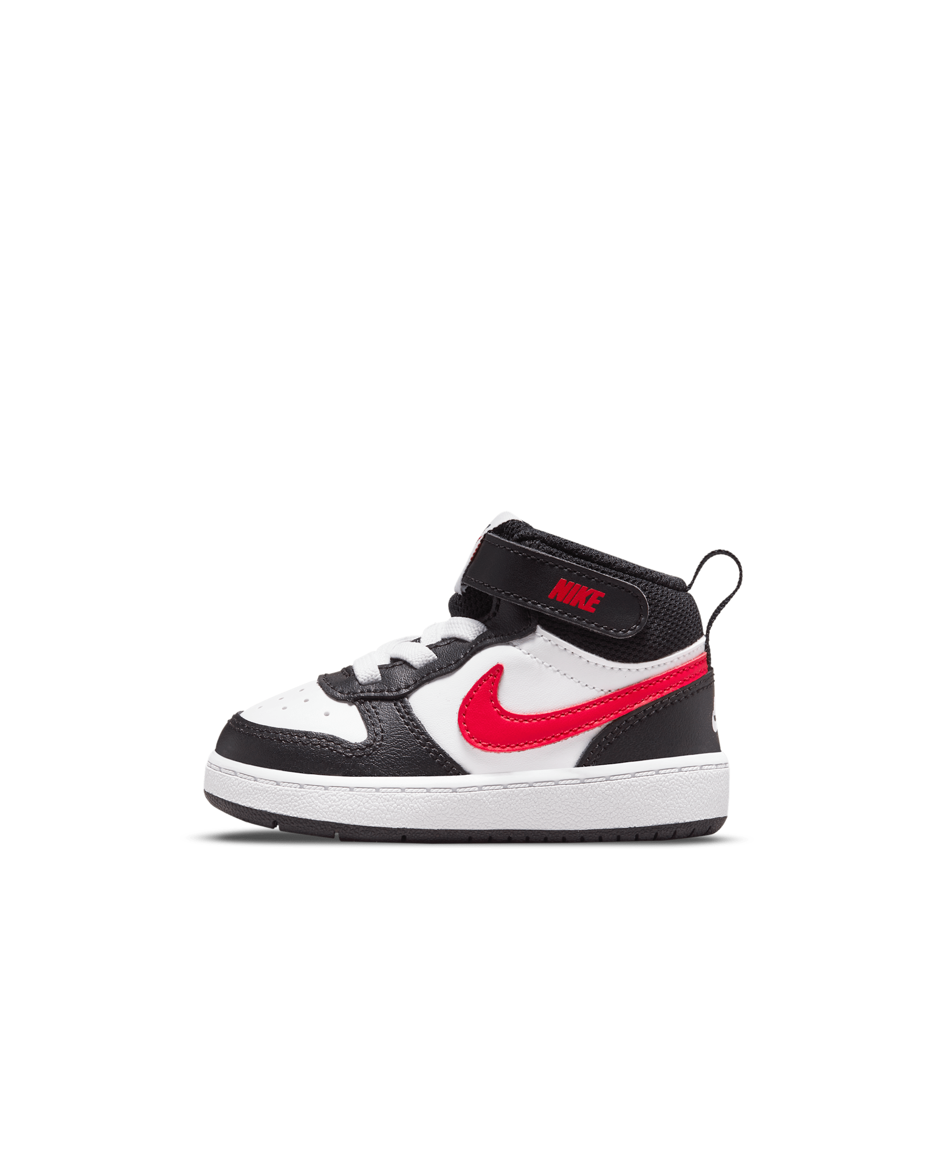 Calzado para bebé Nike Court Borough Mid 2 - Blanco/Blanco/Negro/Rojo universitario