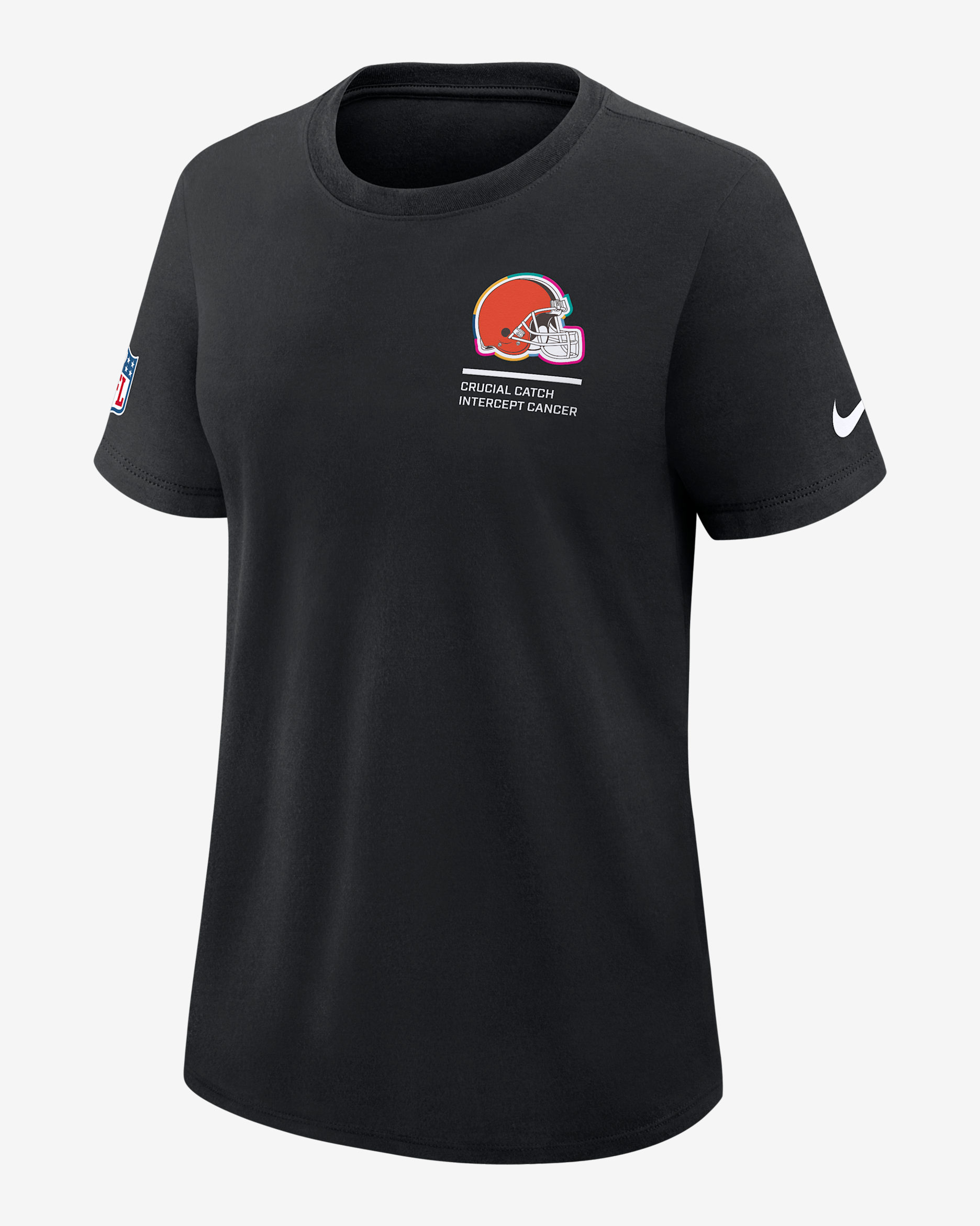 Playera Nike Dri-FIT de la NFL para mujer Cleveland Browns Crucial Catch - Negro