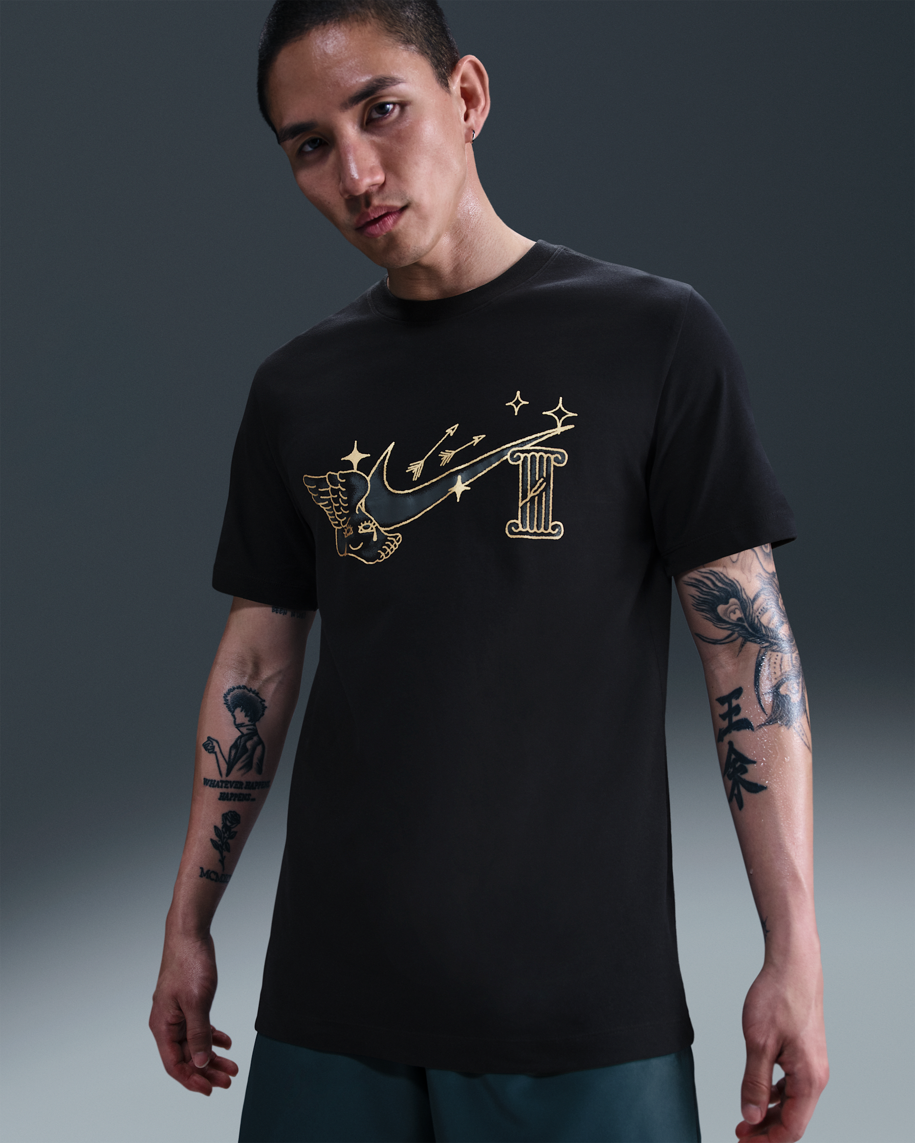 Nike Men's Dri-FIT Running T-Shirt - Black