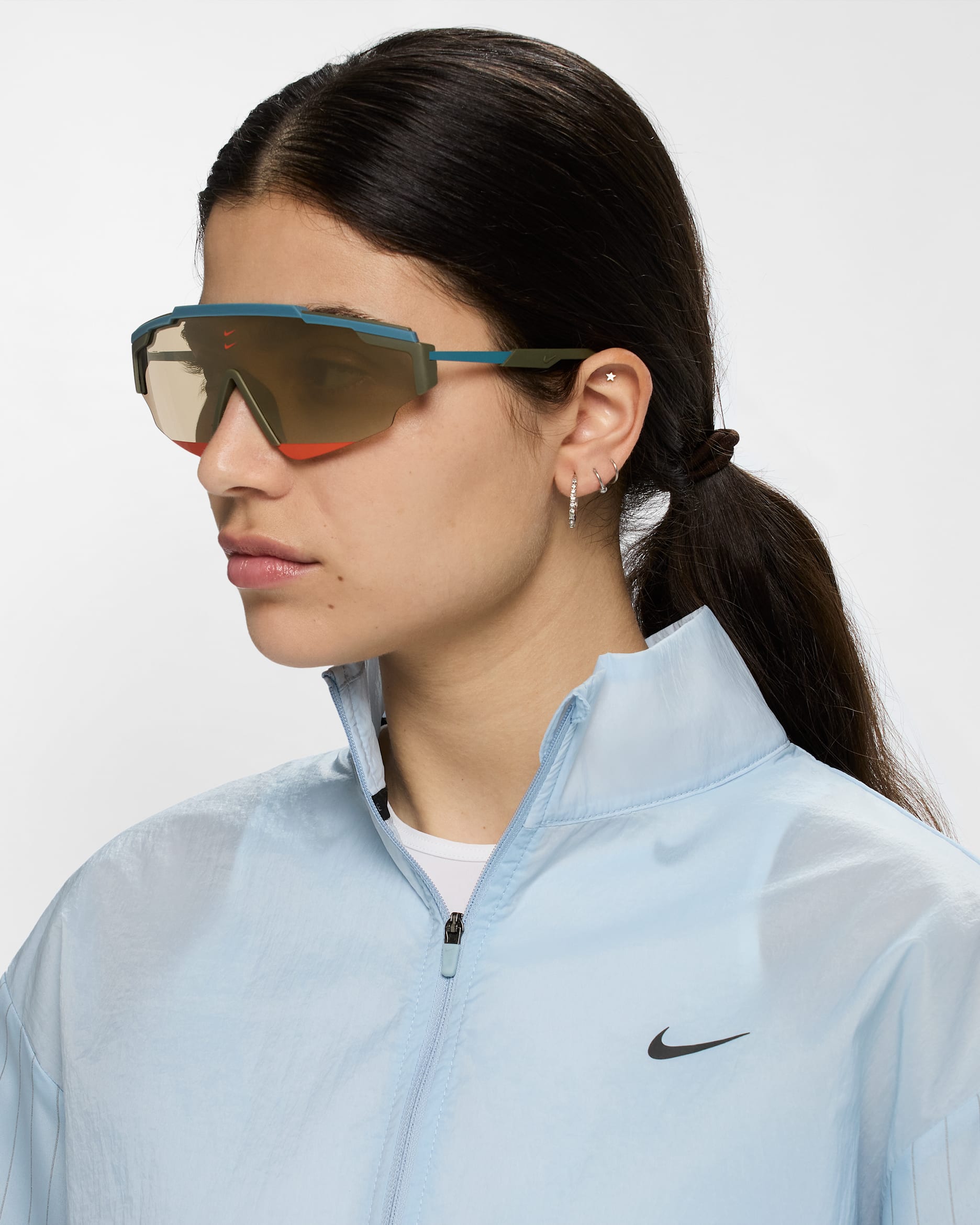 Lentes de sol espejados Nike Marquee Edge - Oliva medio/Oro