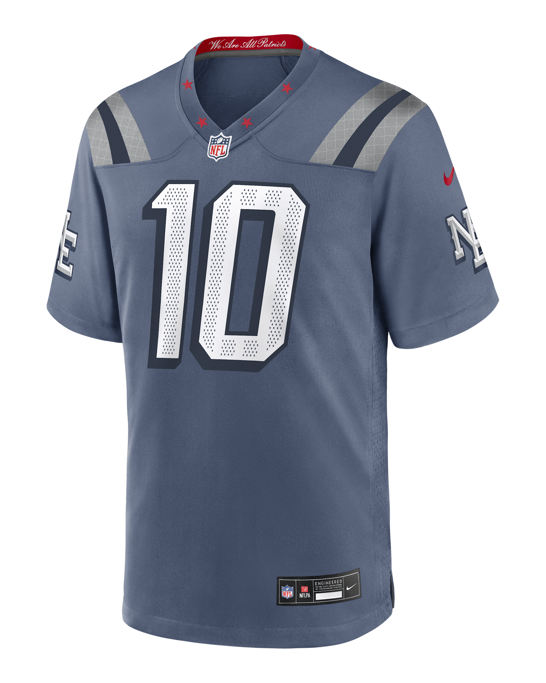 Drake Maye New England Patriots Rivalries Collection Men’s Nike NFL Game Jersey - Blue