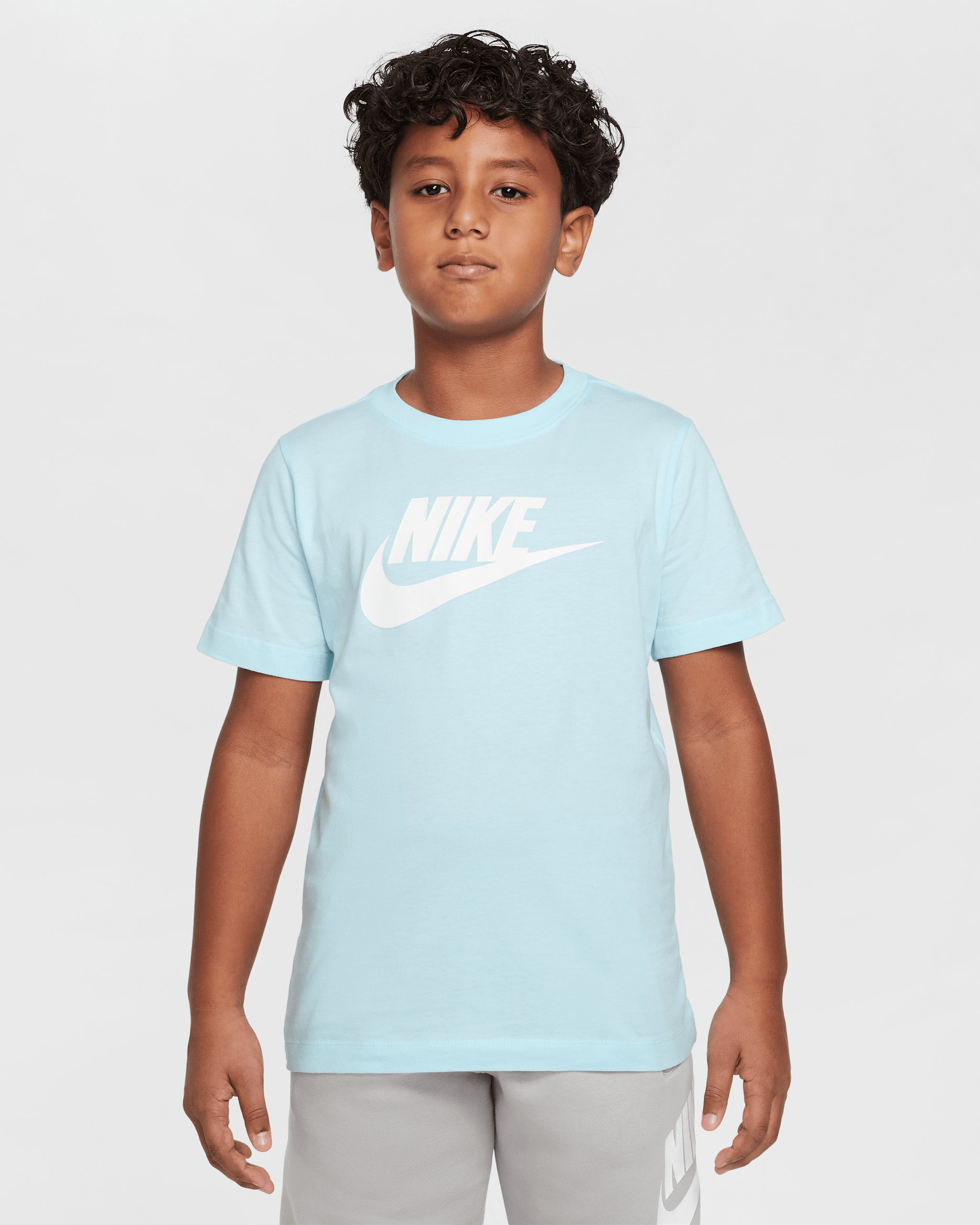 Playera para niños talla grande Nike Sportswear - Azul glacial
