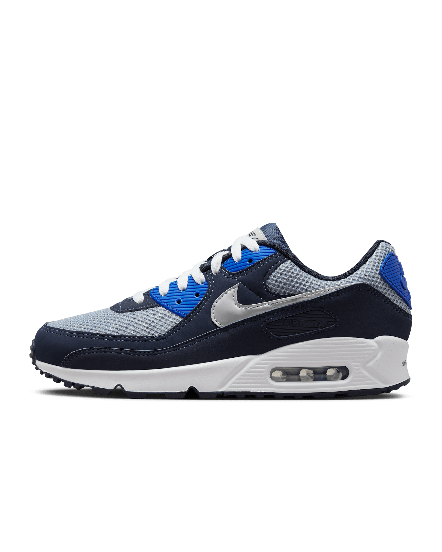 รองเท้าผู้ชาย Nike Air Max 90 SE - Midnight Navy/Obsidian/Ashen Slate/Metallic Platinum