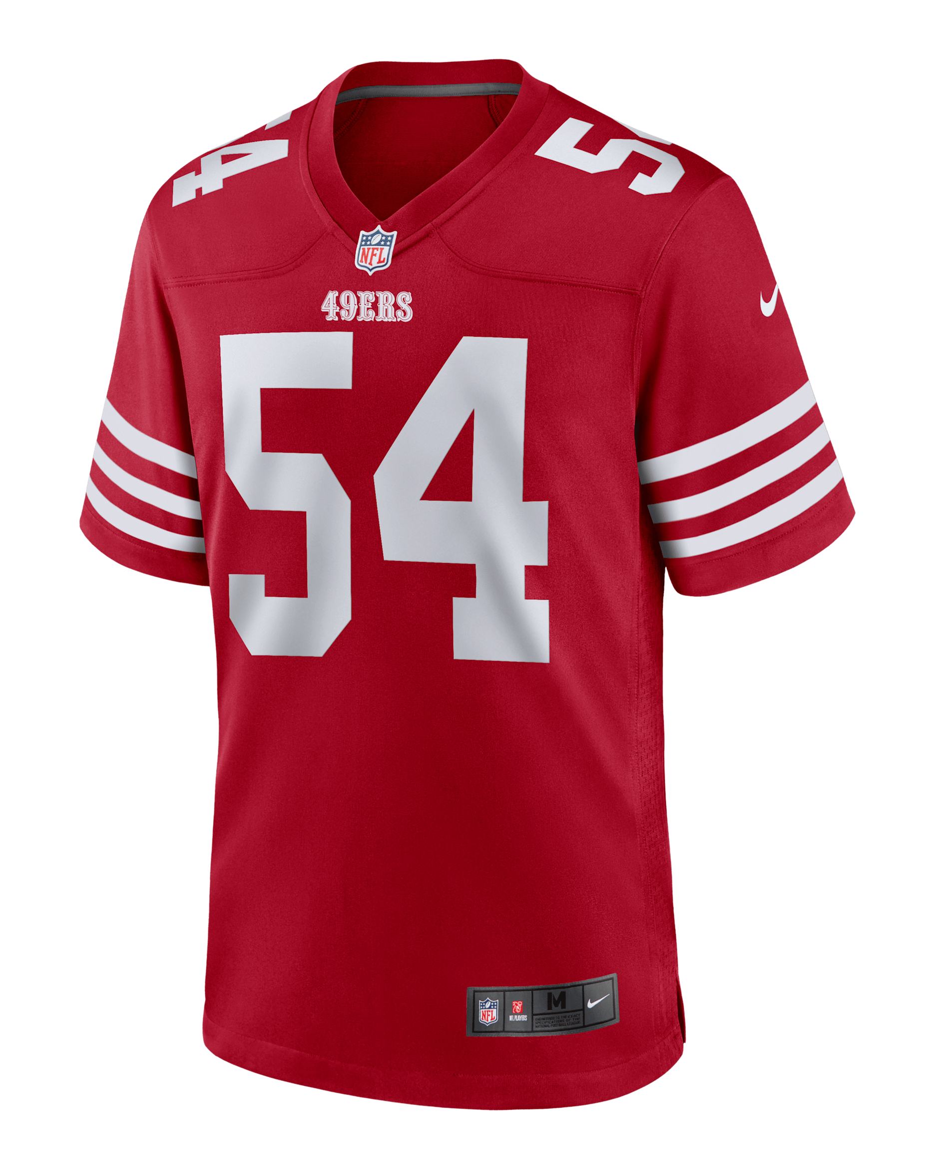 NFL San Francisco 49ers (Fred Warner) Men's Game Football Jersey - Scarlet