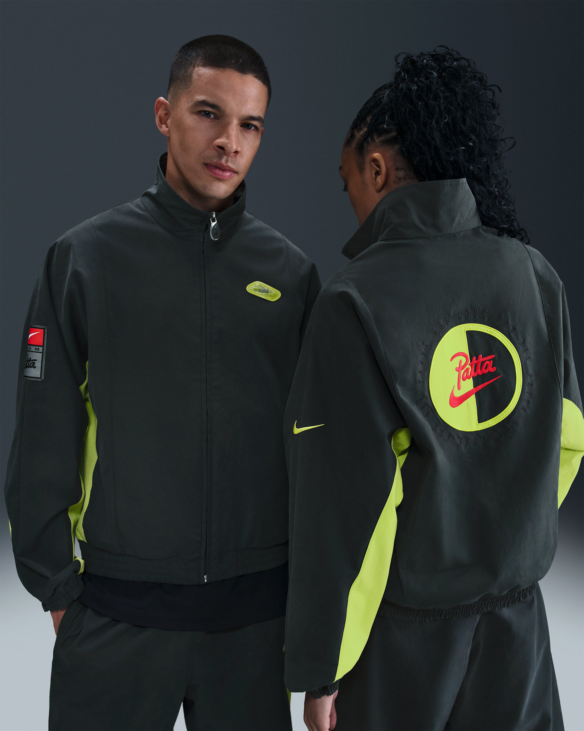 Nike x Patta Men's Tracksuit Jacket - Black/Cyber