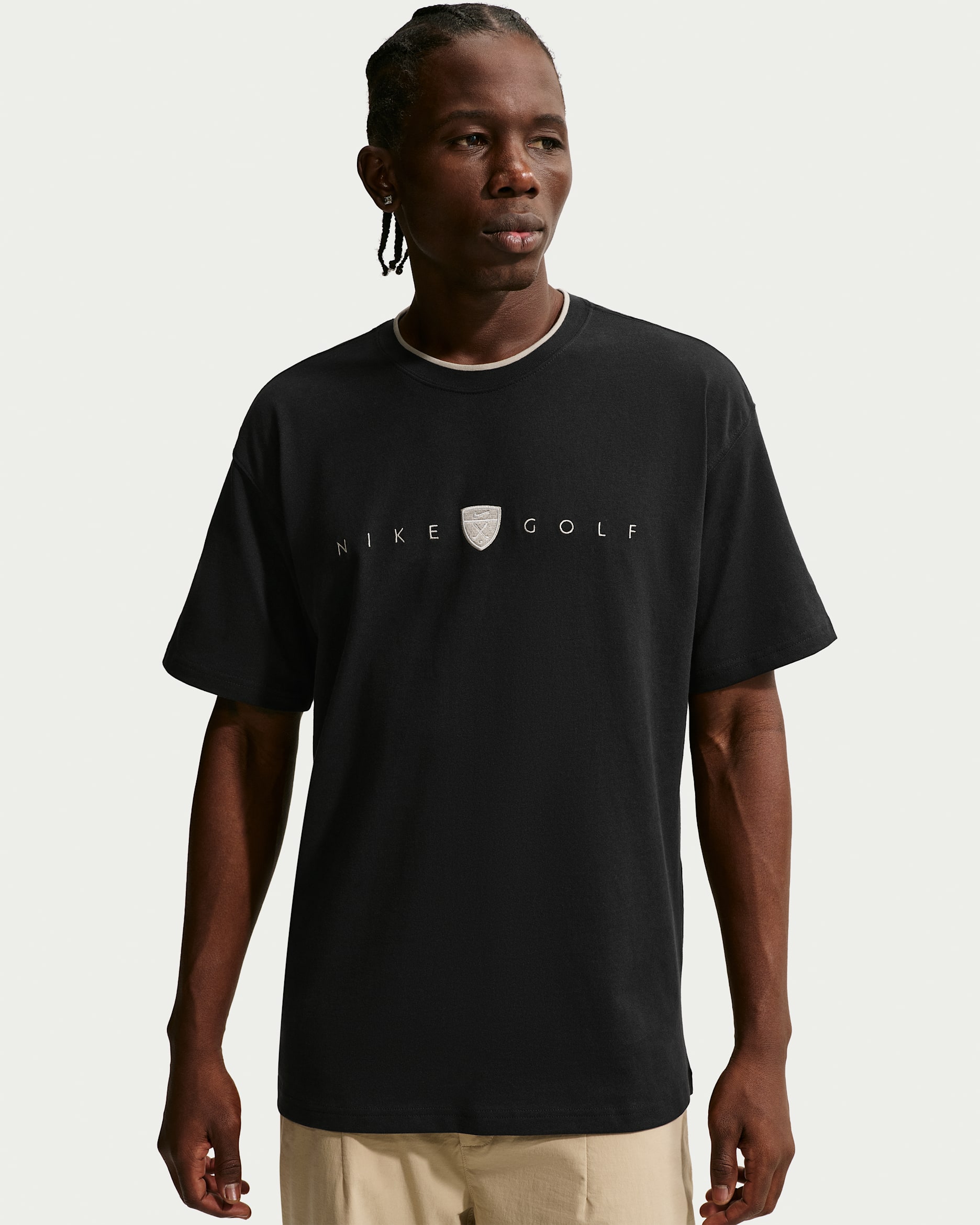 Nike Men's Loose-Fit Golf T-Shirt - Black