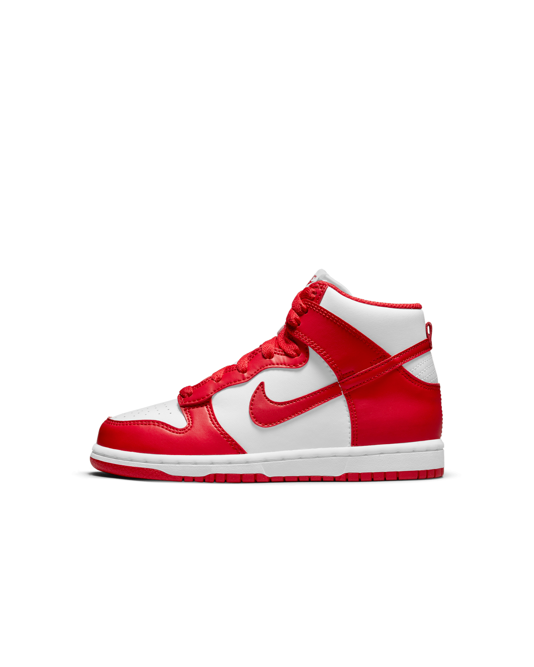 Nike Dunk 高筒小童鞋款 - 白色/University Red