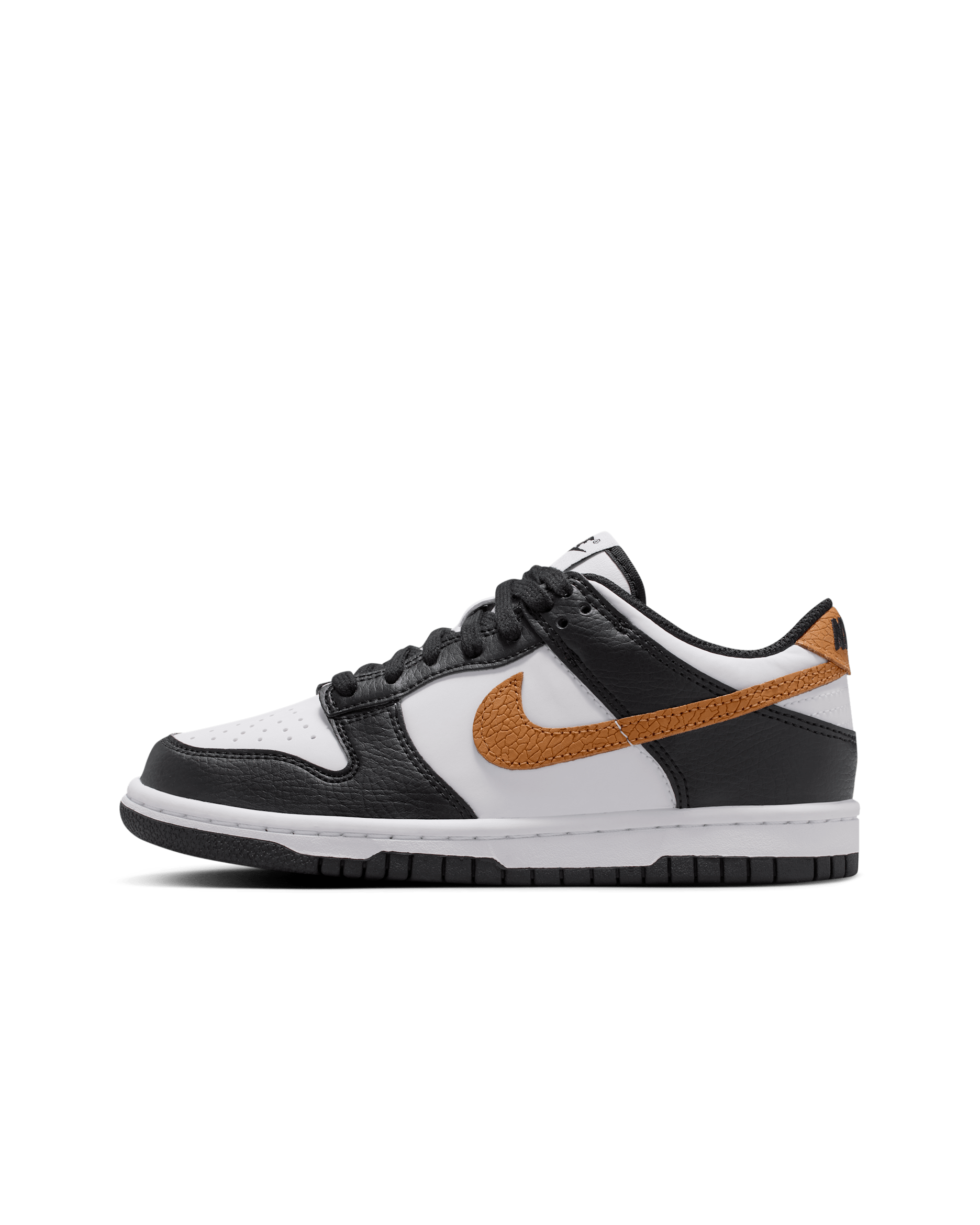Nike Dunk Low Older Kids' Shoes - Black/White/Deep Royal Blue/Flax