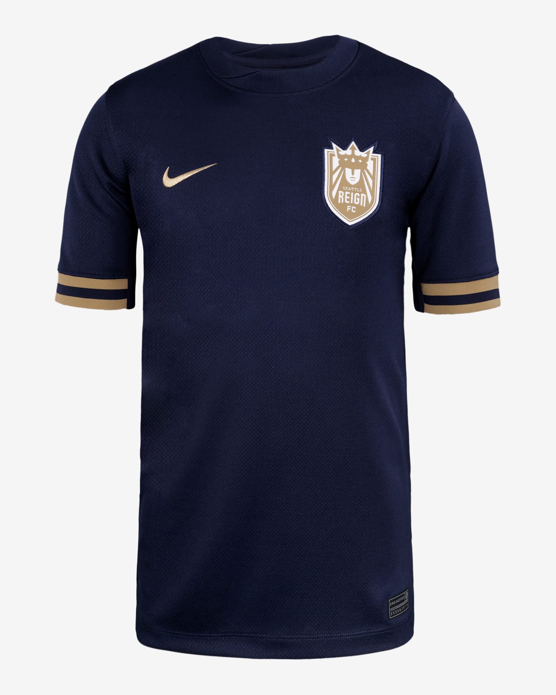 Seattle Reign FC 2025 Stadium Home Big Kids' Nike Dri-FIT NWSL Replica Jersey - Blackened Blue/Elemental Gold
