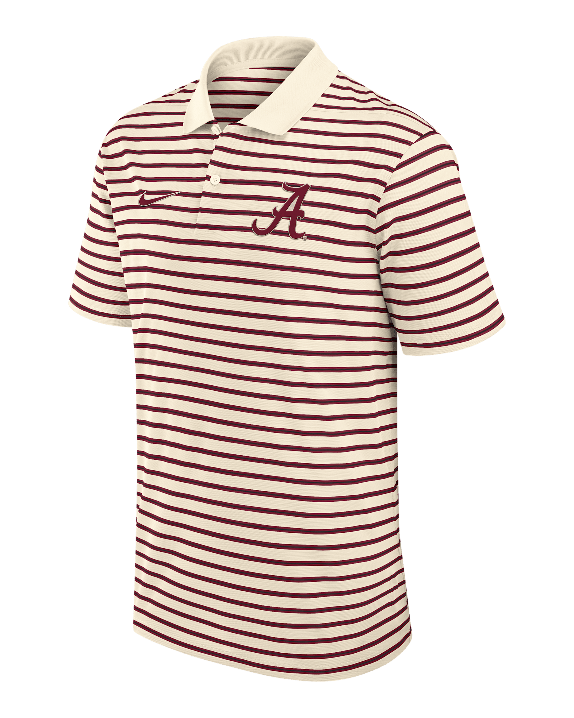 Alabama Striped Men's Nike Dri-FIT College Polo - Tan/Beige