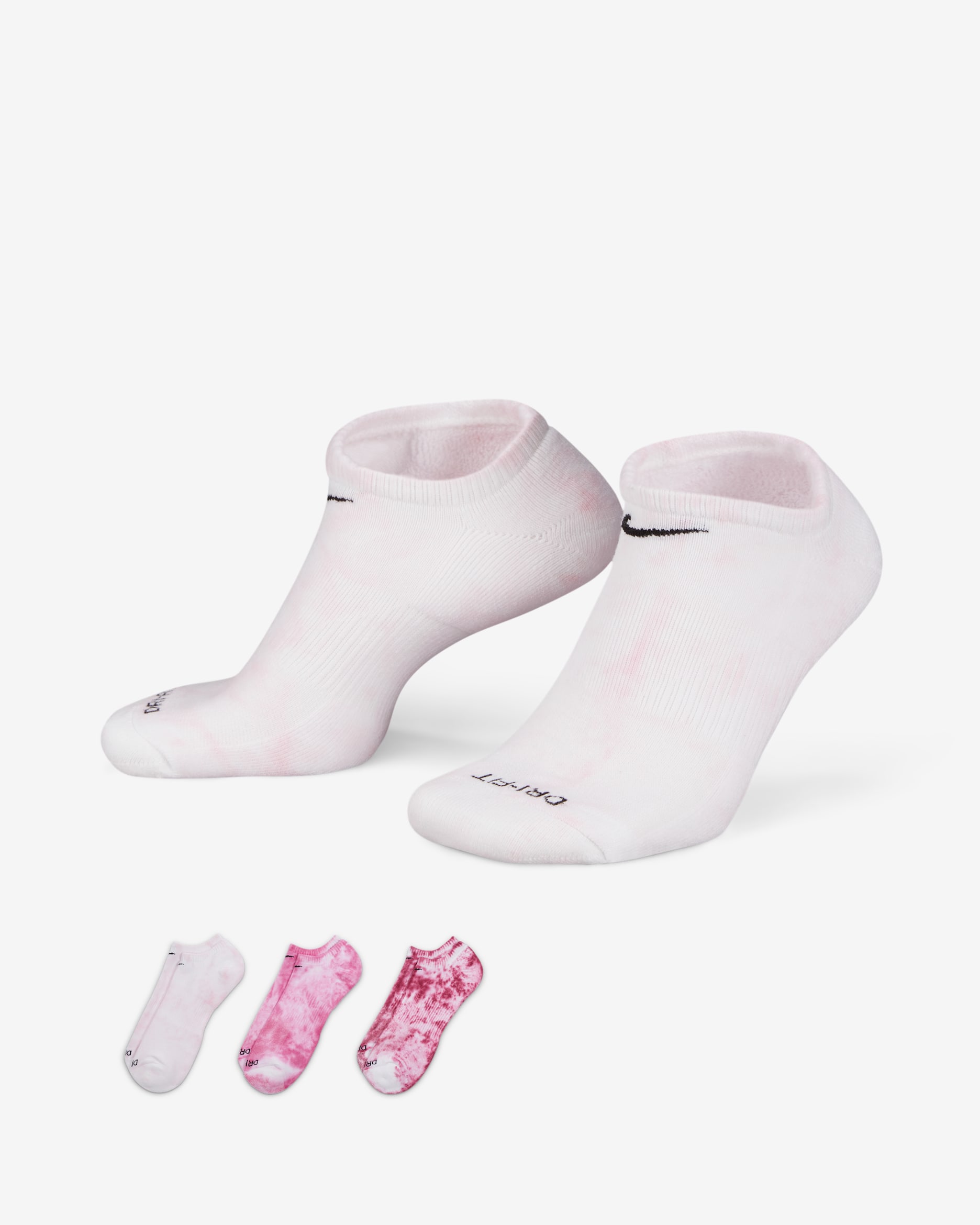 ถุงเท้าลดแรงกระแทกแบบซ่อน Nike Everyday Plus (3 คู่) - หลายสี