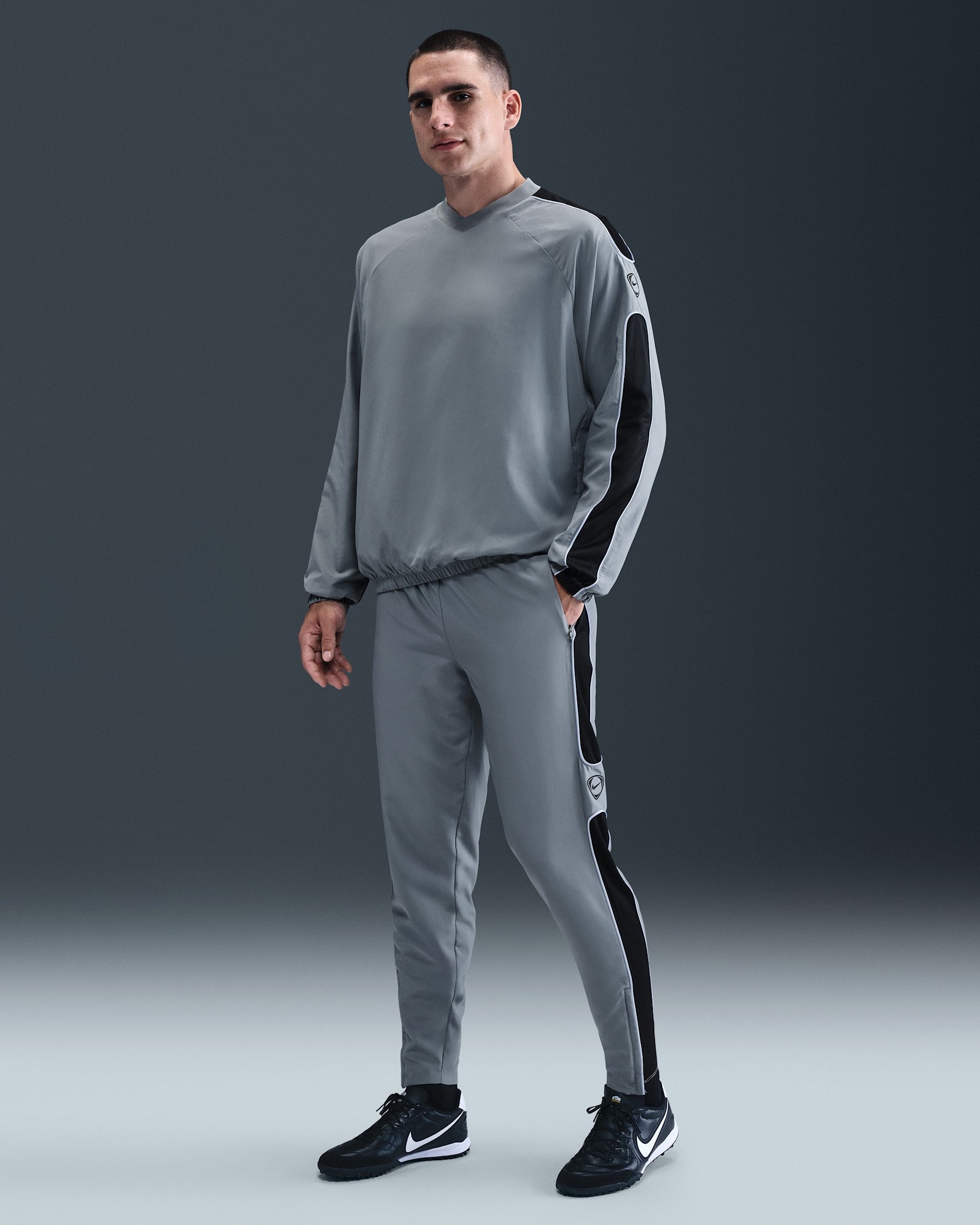 Nike Academy+ Men's Dri-FIT Soccer Pants - Cool Grey/Black/Royal Tint/Black