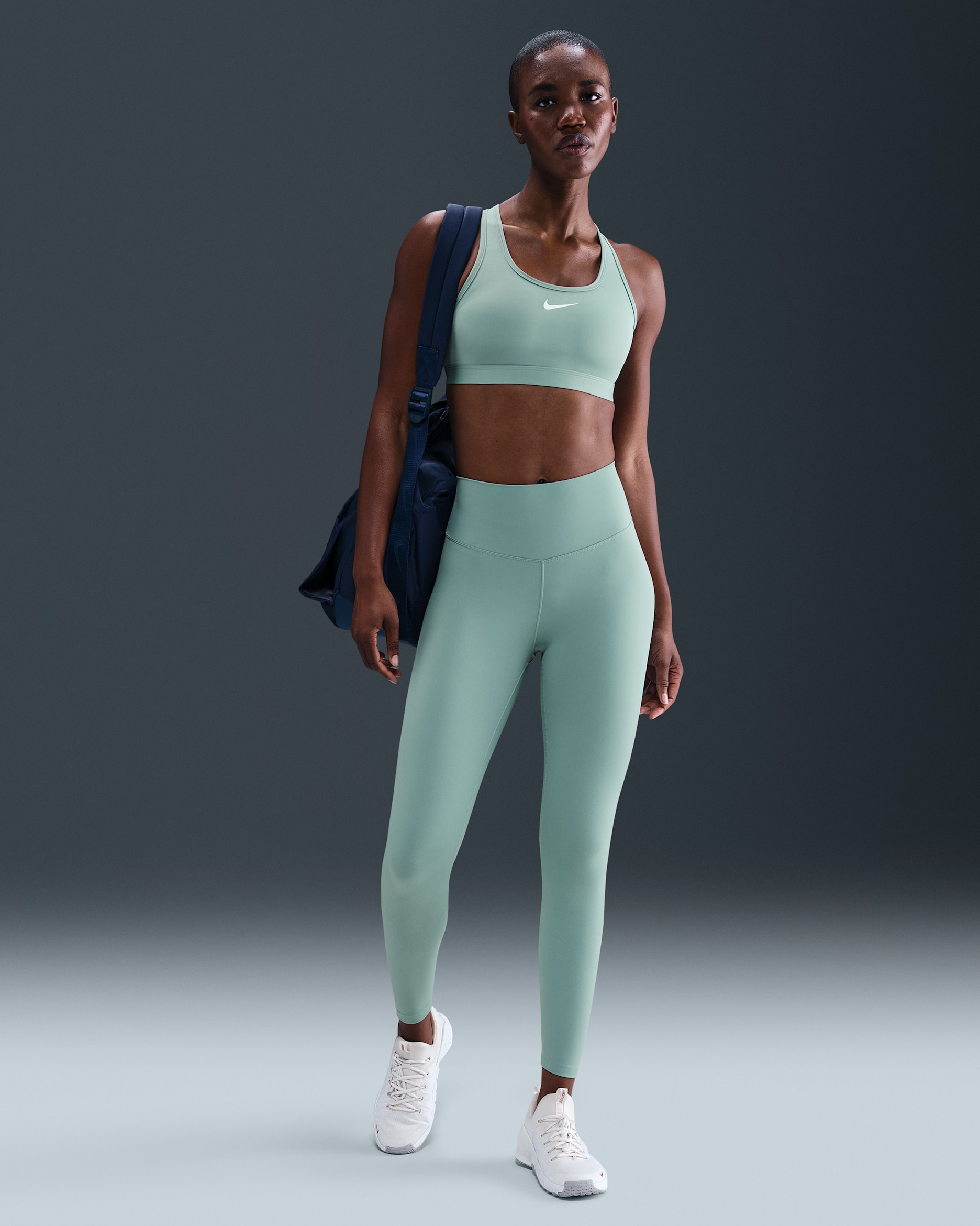 Nike One 7/8-Leggings mit hohem Bund für Damen - Cannon/Weiß