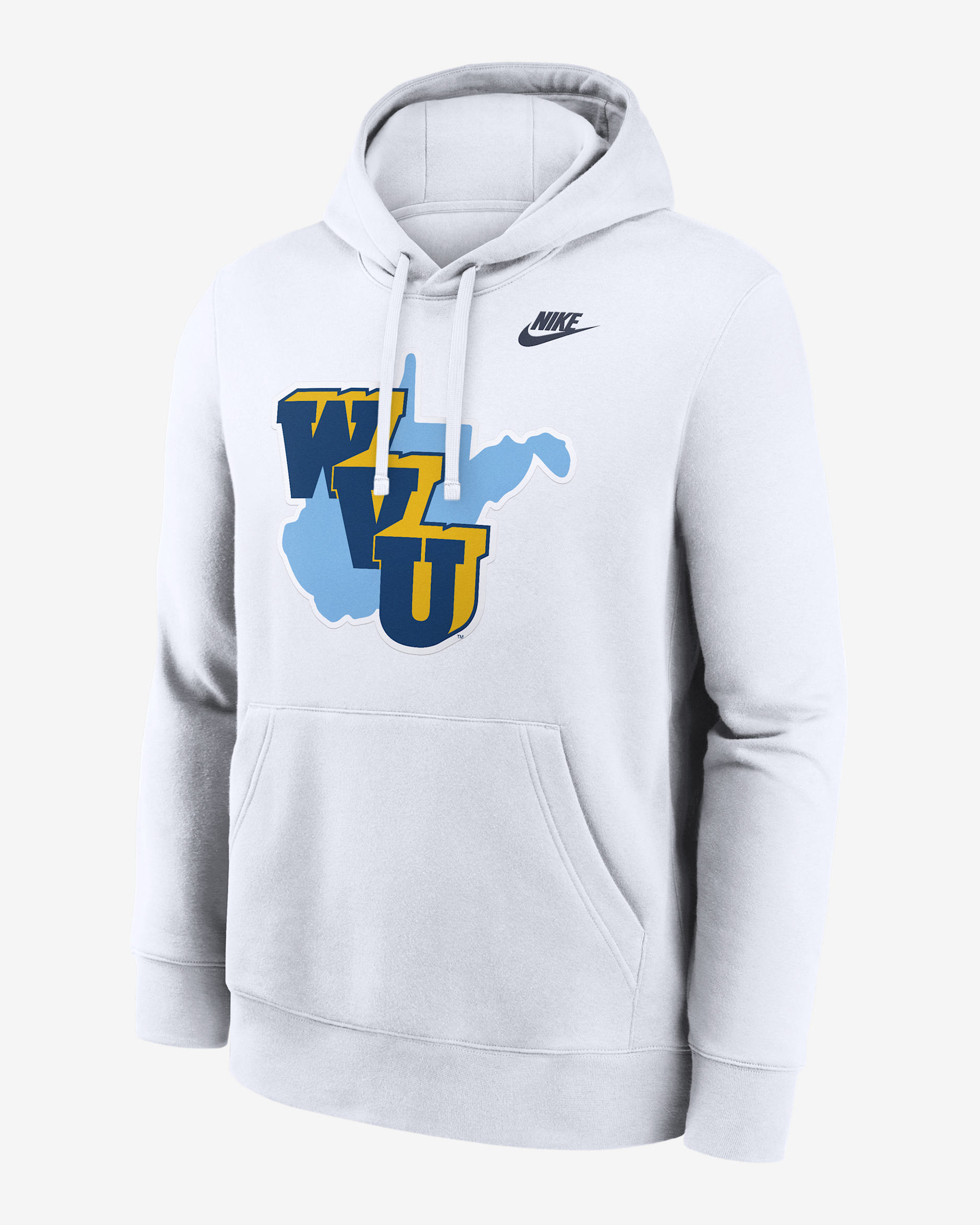 West Virginia 1965 Throwback Club Men's Nike College Pullover Hoodie - White