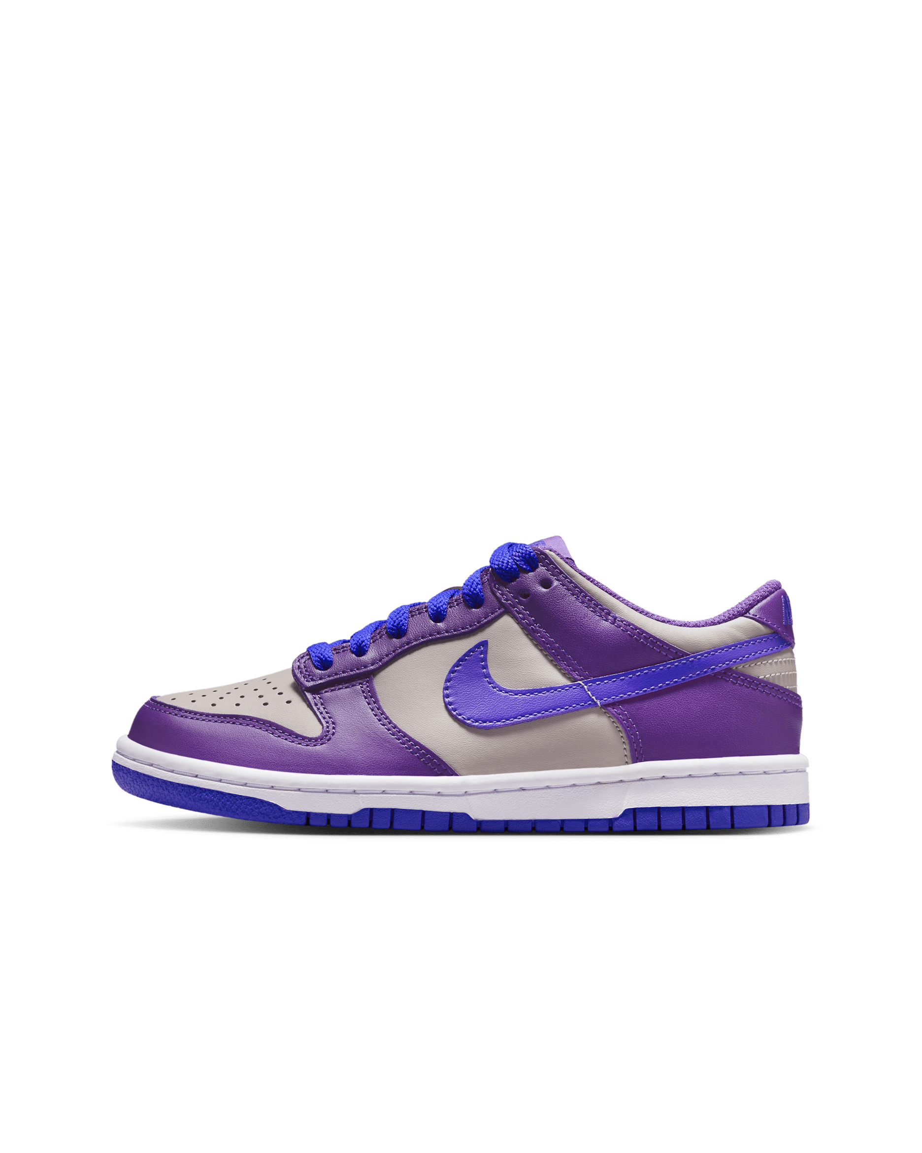 Nike Dunk Low Big Kids' Shoes - College Grey/Wild Grape/White/Persian Violet