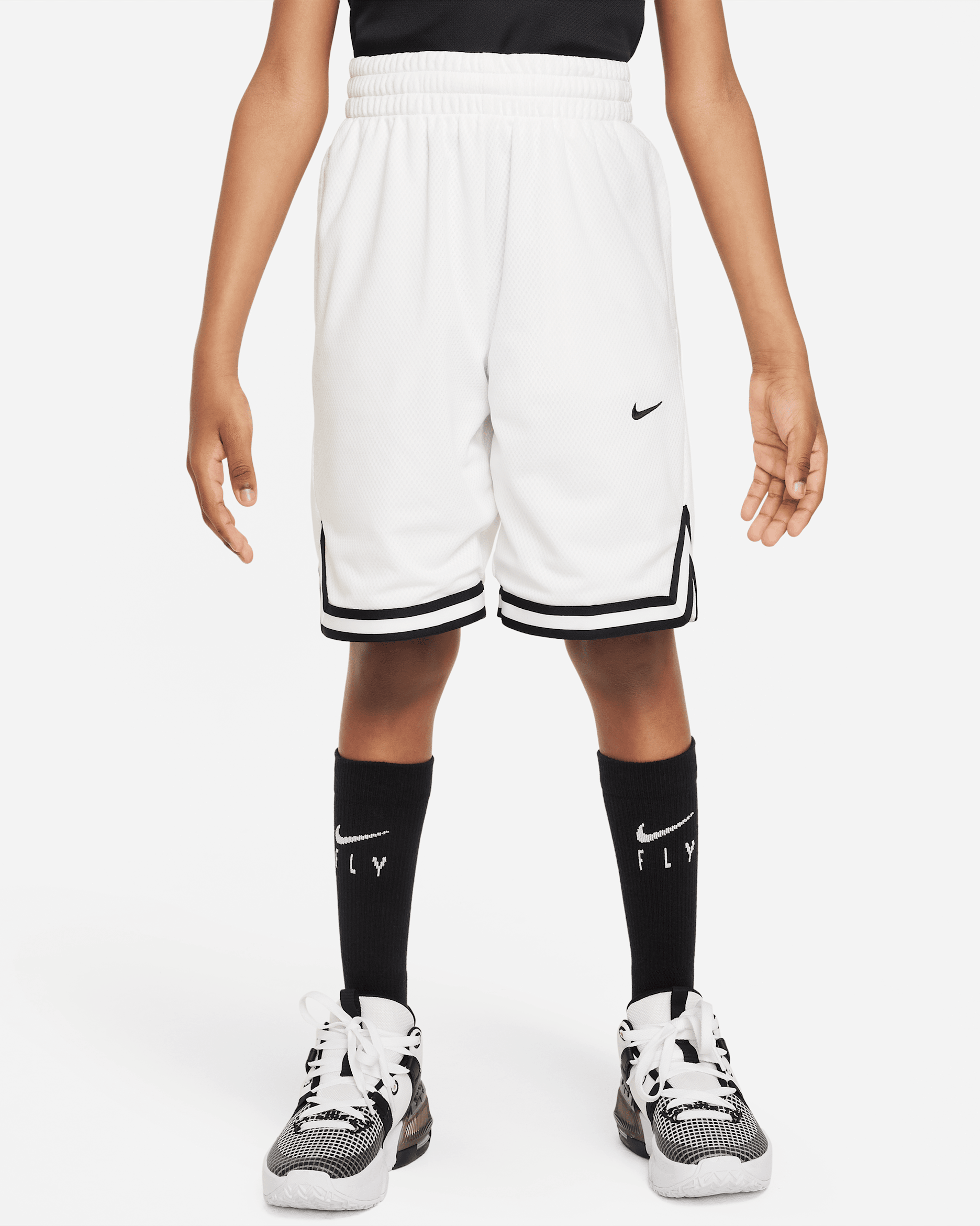 Nike Dri-FIT DNA Older Kids' (Boys') Basketball Shorts - White/Black