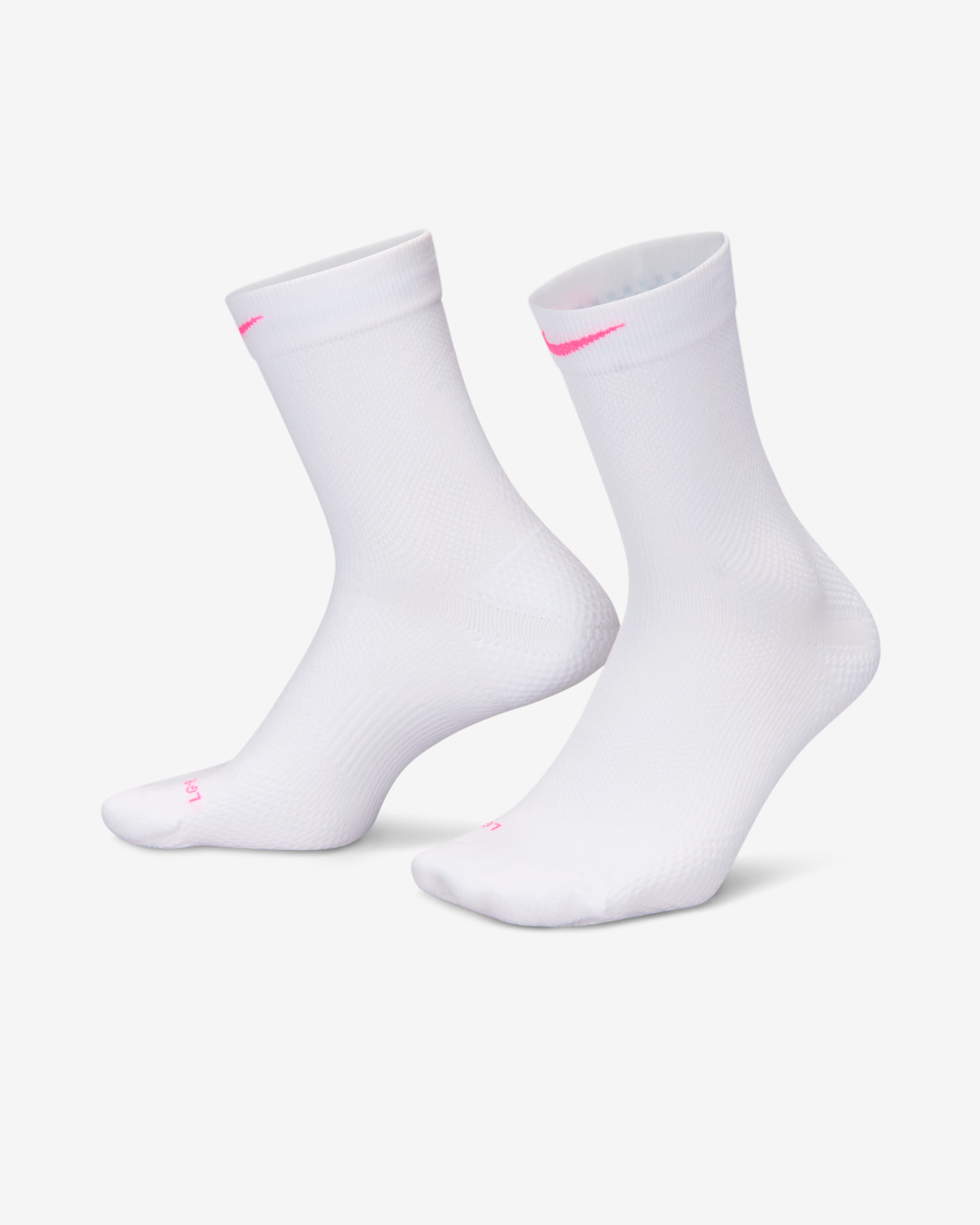 ถุงเท้า Micro Crew Nike Running Lightweight (1 คู่) - ขาว/ดำ/Pure Platinum/Hyper Pink
