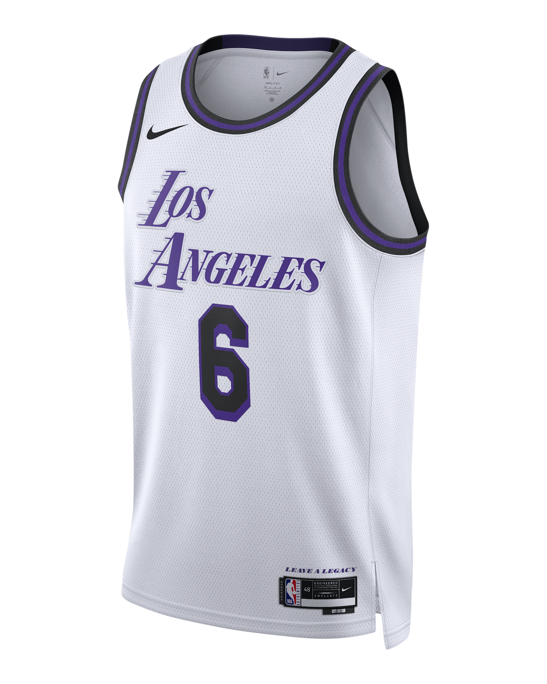 LeBron James Los Angeles Lakers City Edition Nike Dri-FIT NBA Swingman Jersey - White