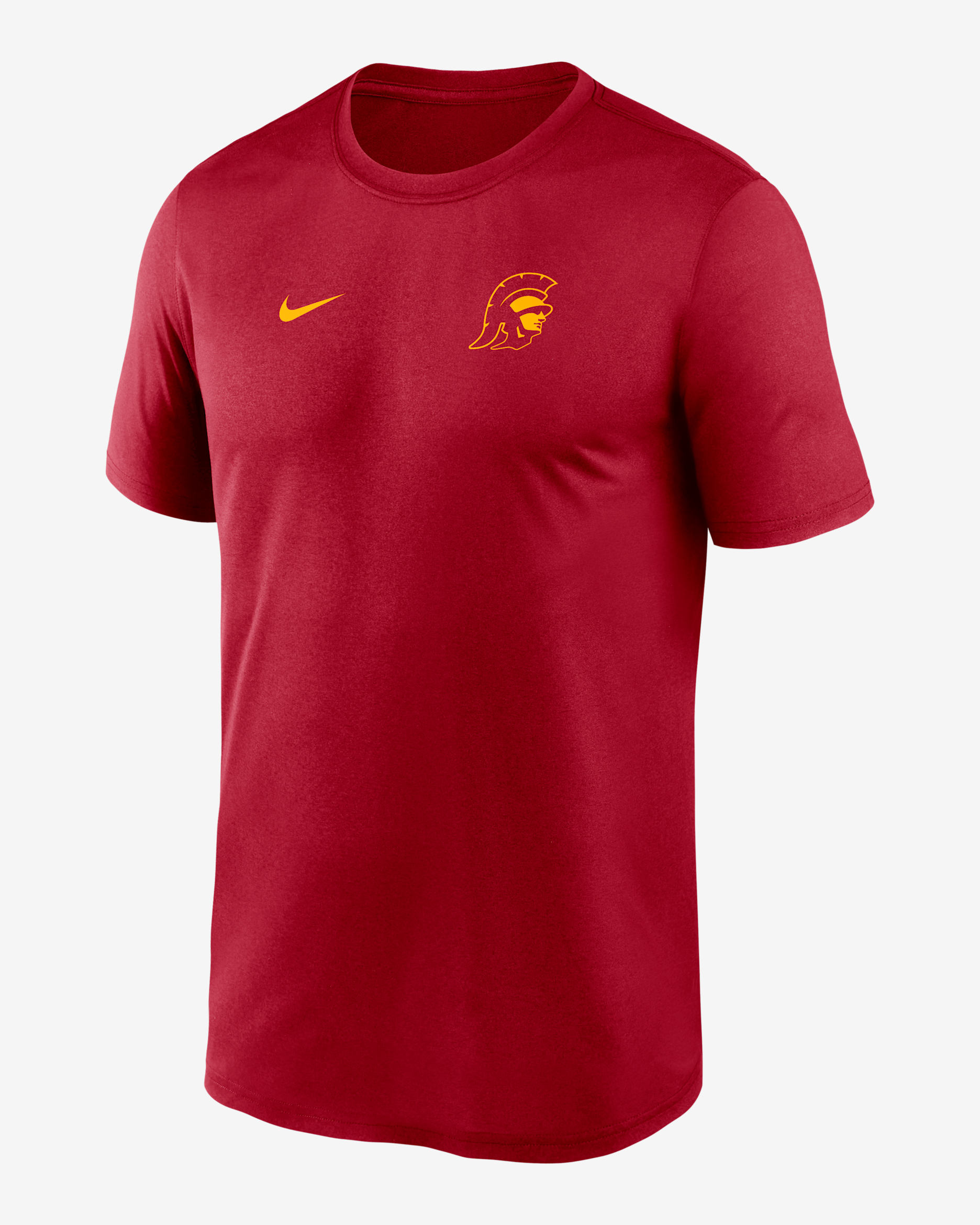 Playera universitaria Nike Dri-FIT para hombre USC Sideline Legend Small Logo - Carmesí
